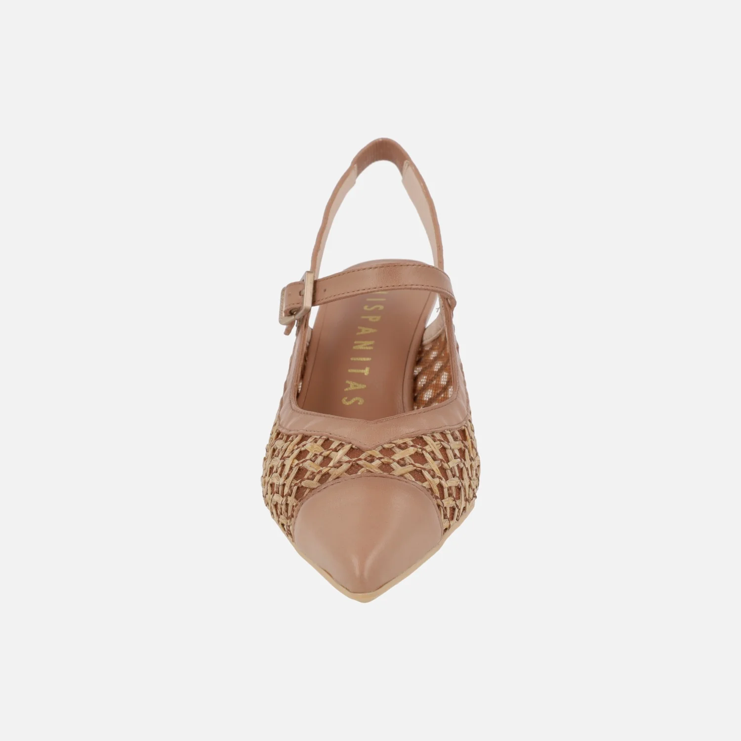 Zapatos de tacón destalonados en combinado de piel y rafia - Image 11