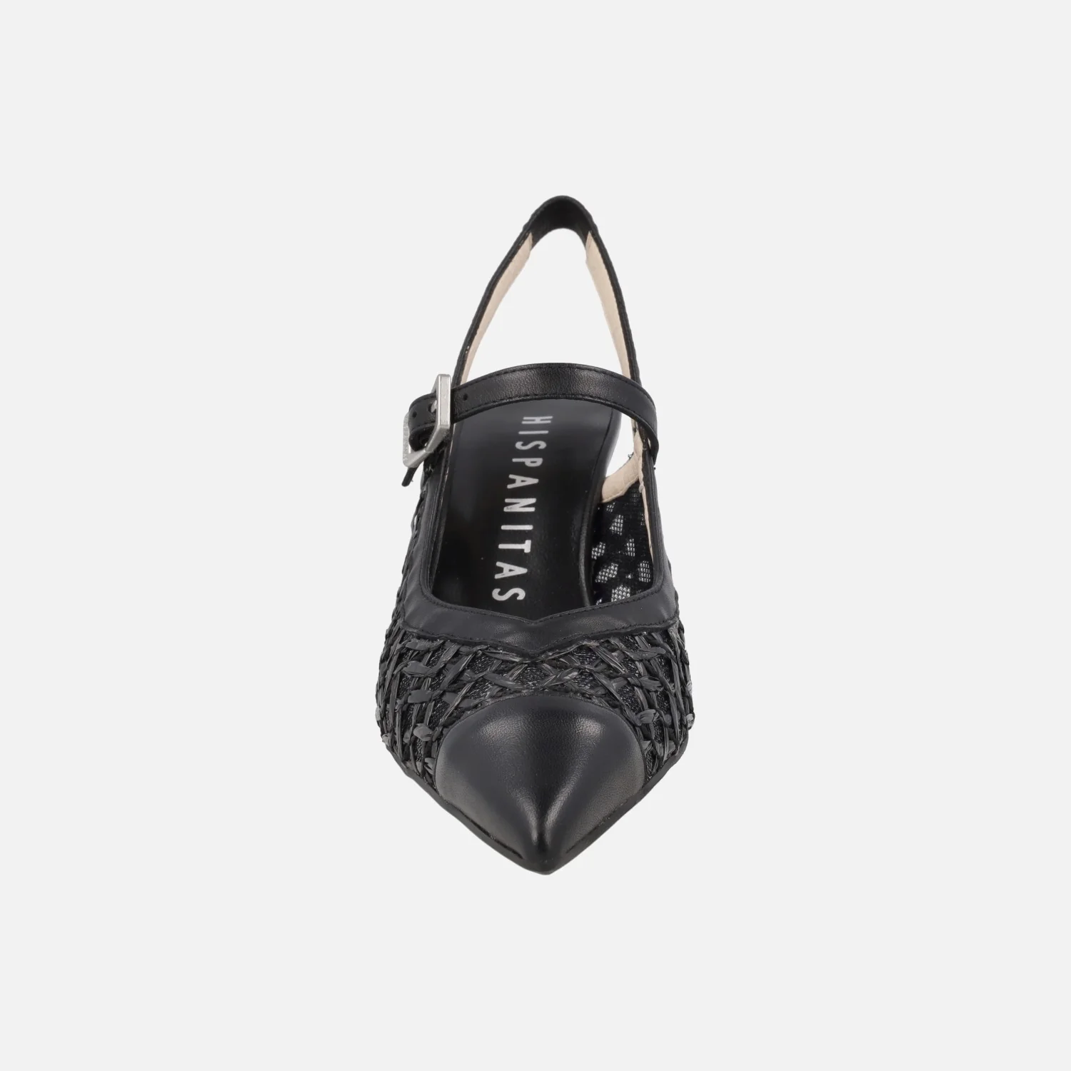 Zapatos de tacón destalonados en combinado de piel y rafia - Image 17