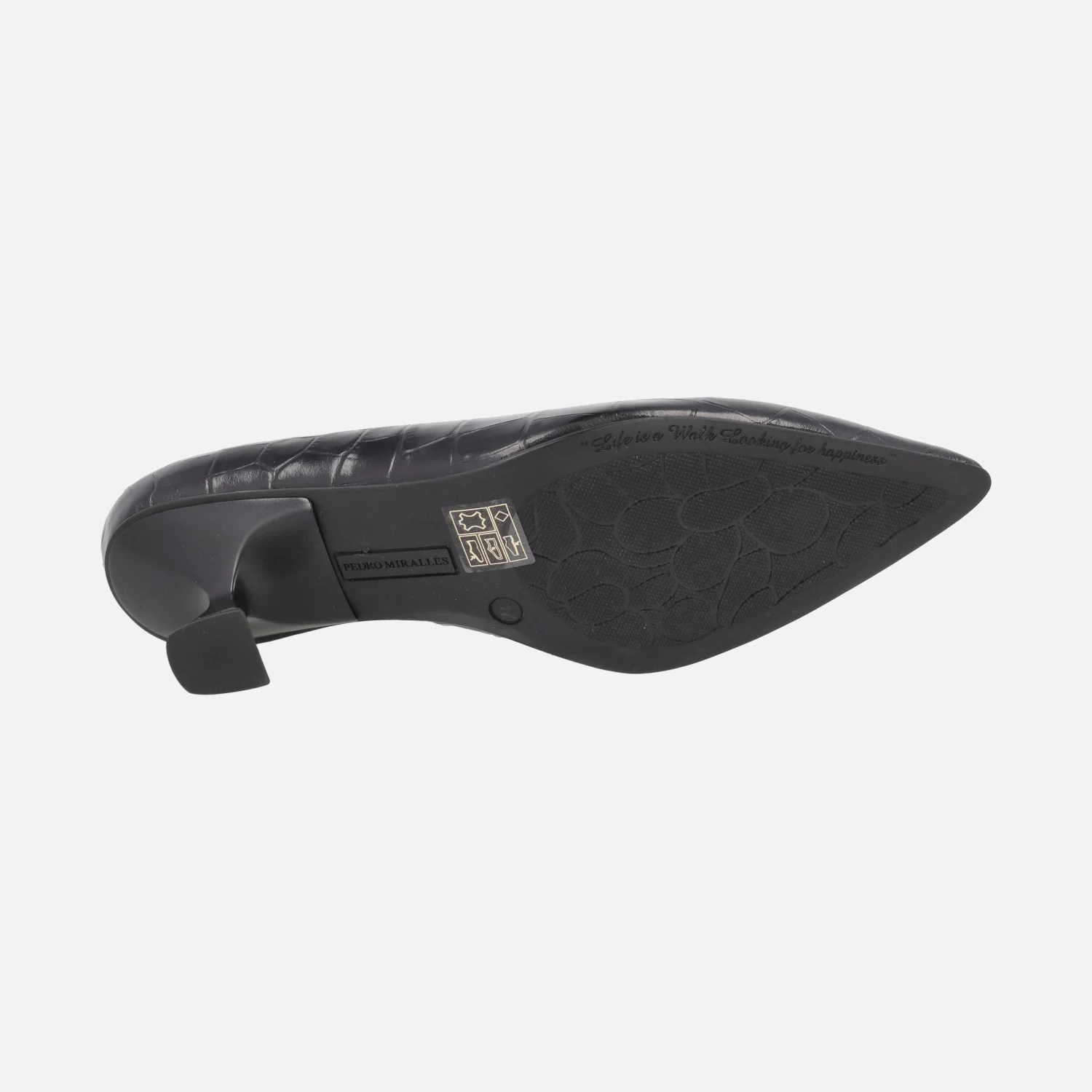 Zapatos de tacón Slatina en piel grabada coco - Image 6