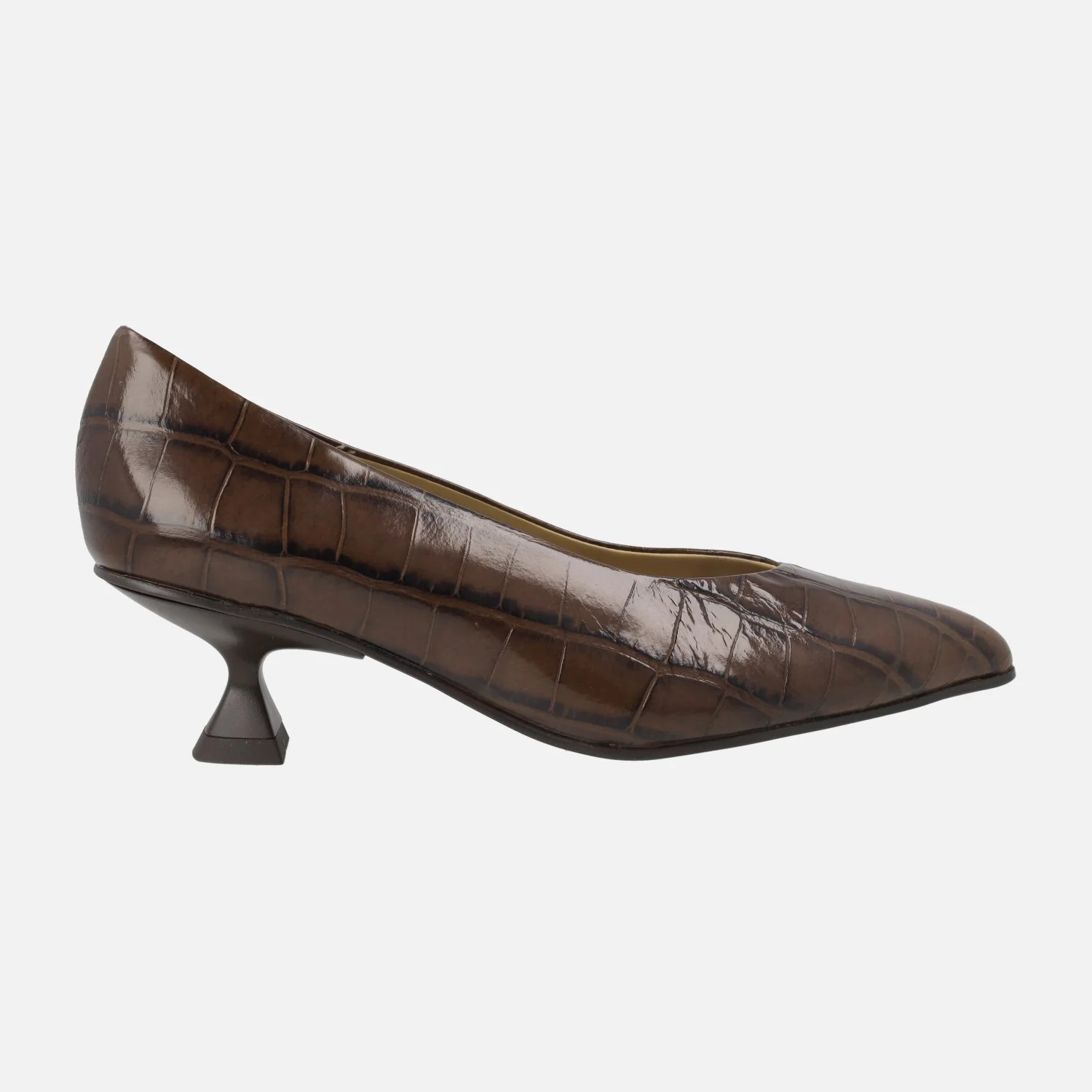 Zapatos de tacón Slatina en piel grabada coco - Image 7