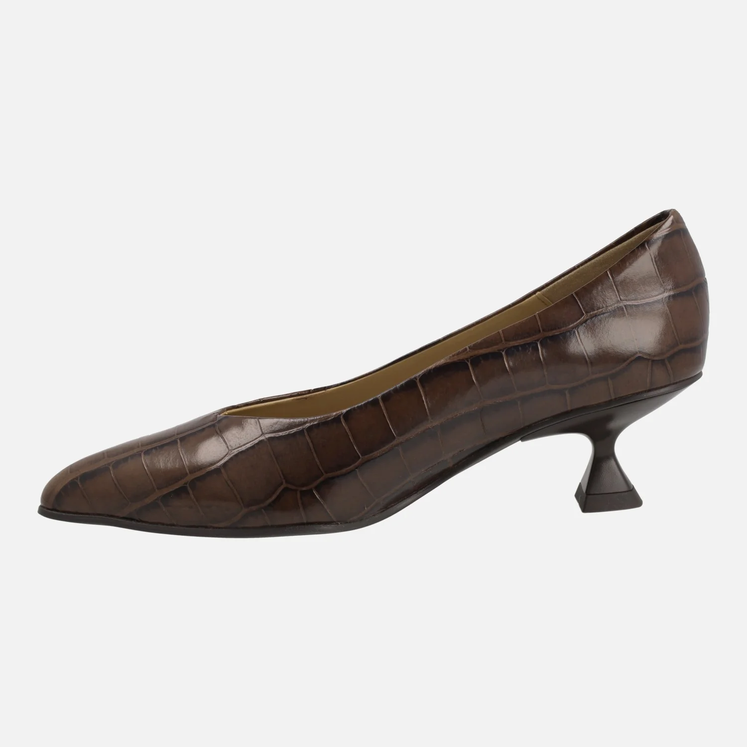 Zapatos de tacón Slatina en piel grabada coco - Image 9