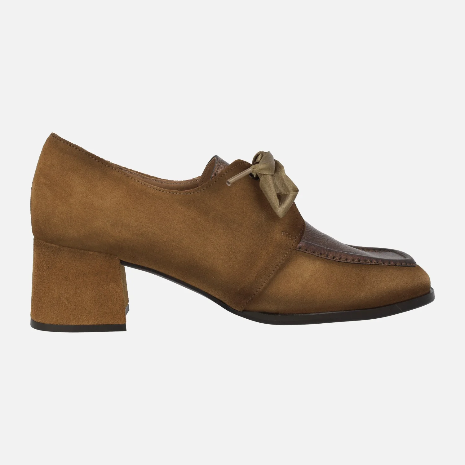 Zapatos de tacón Talitha en piel y ante con cordones de raso - Image 7