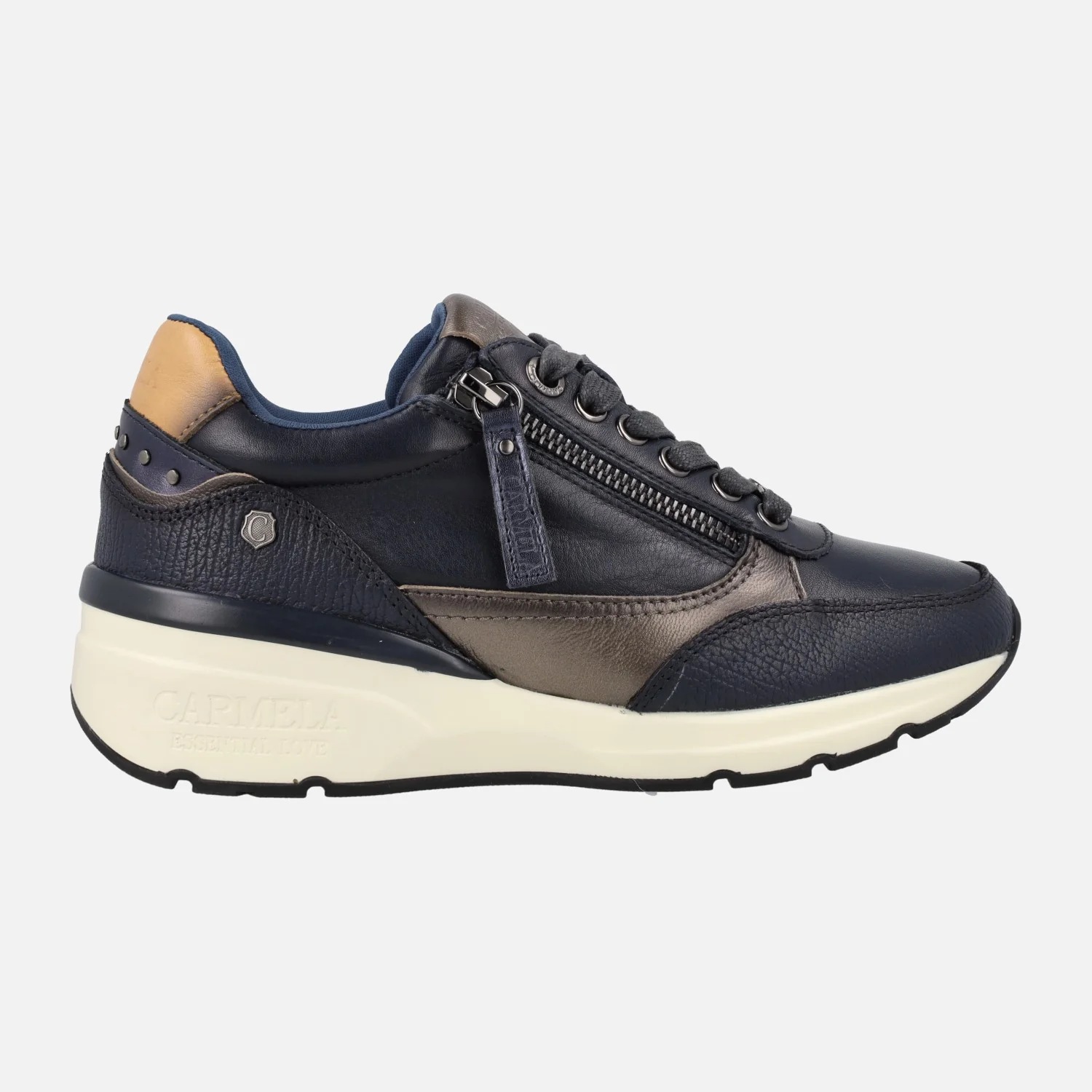 Zapatos deportivos con cordones y cremallera lateral para mujer - Image 11