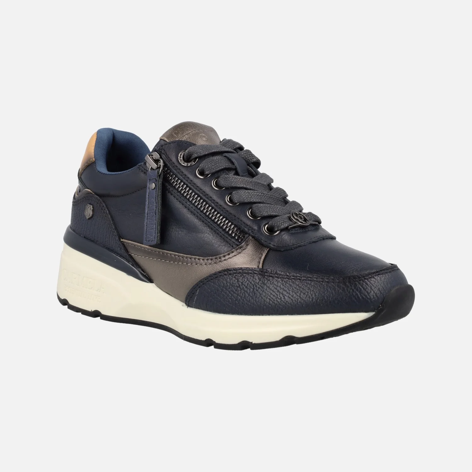 Zapatos deportivos con cordones y cremallera lateral para mujer - Image 12