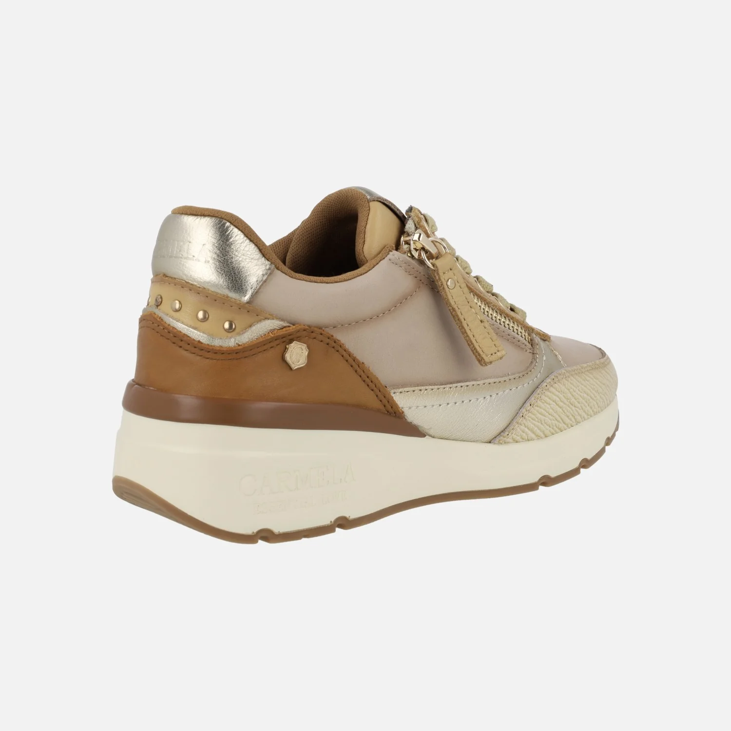Zapatos deportivos con cordones y cremallera lateral para mujer - Image 4