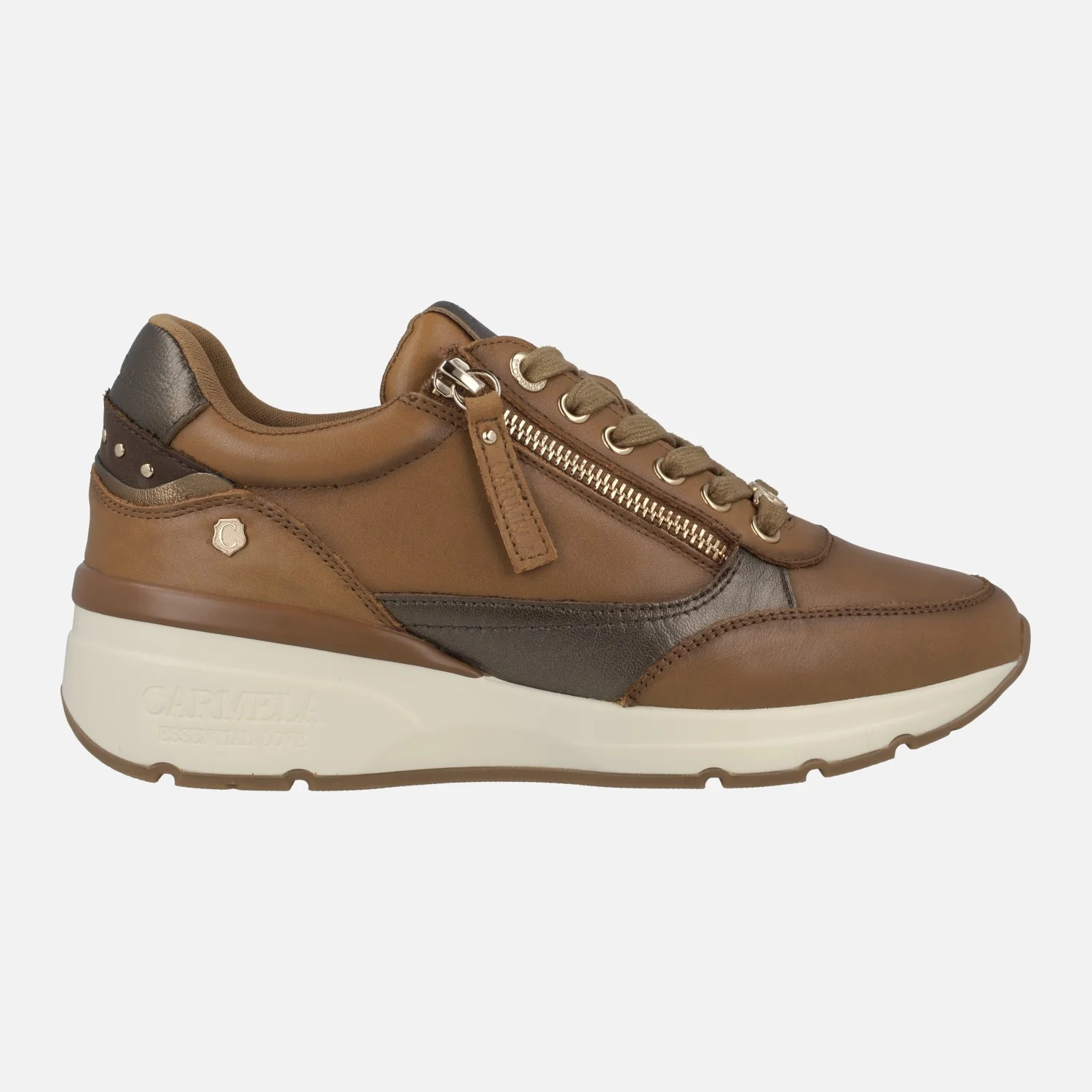 Zapatos deportivos con cordones y cremallera lateral para mujer - Image 6