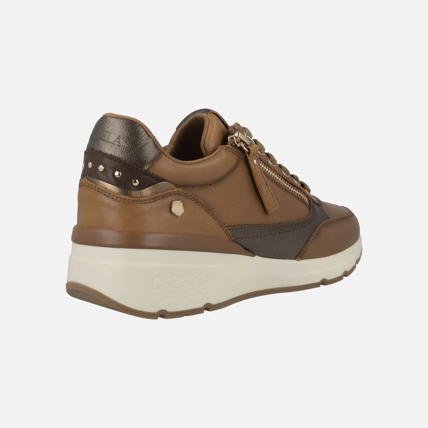 Zapatos deportivos con cordones y cremallera lateral para mujer - Image 9
