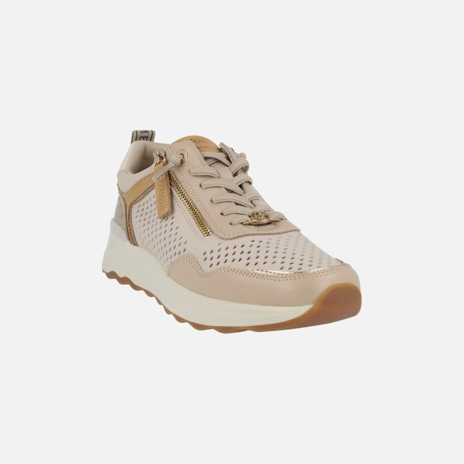 Zapatos deportivos de piel con cordones elásticos y cremallera - Image 10
