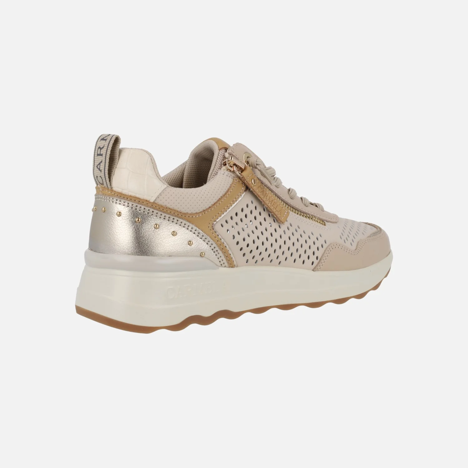 Zapatos deportivos de piel con cordones elásticos y cremallera - Image 12