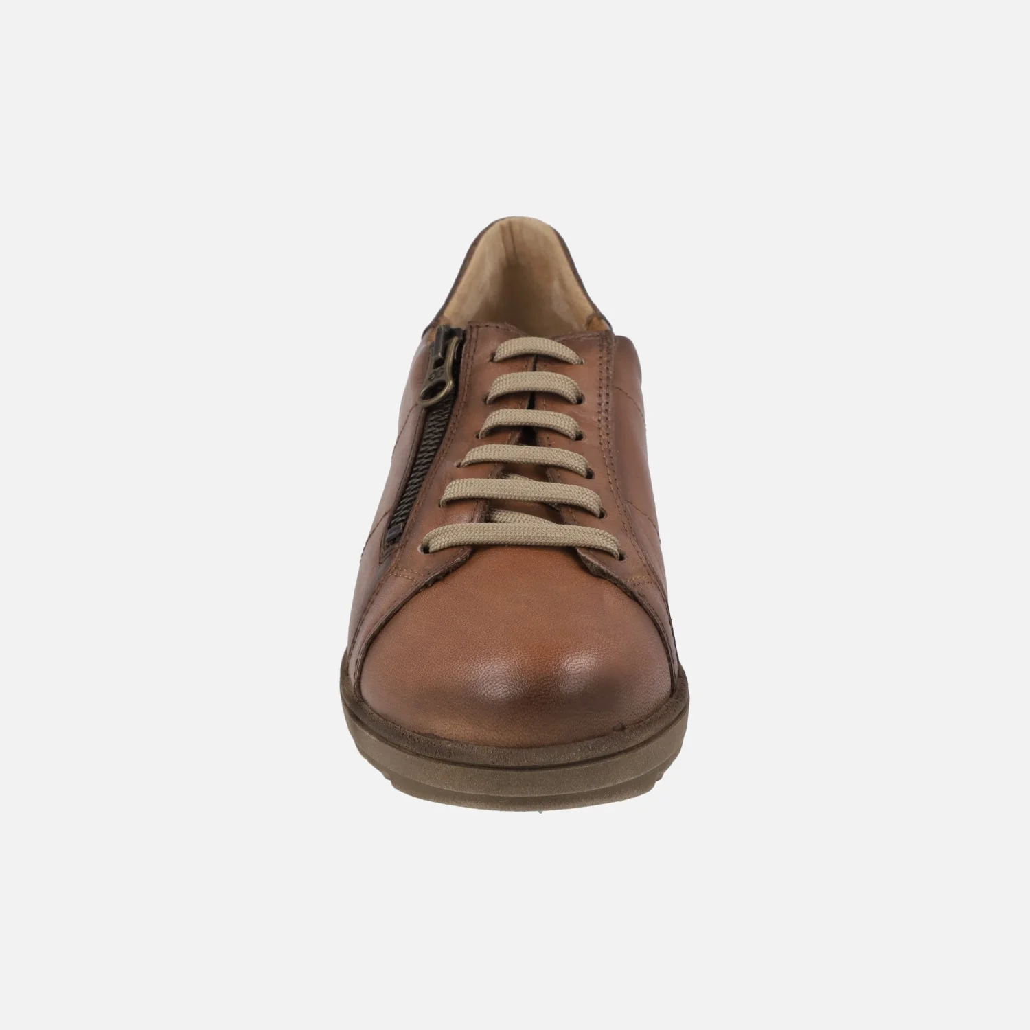 Zapatos deportivos de piel con cordones y cremallera - Image 5