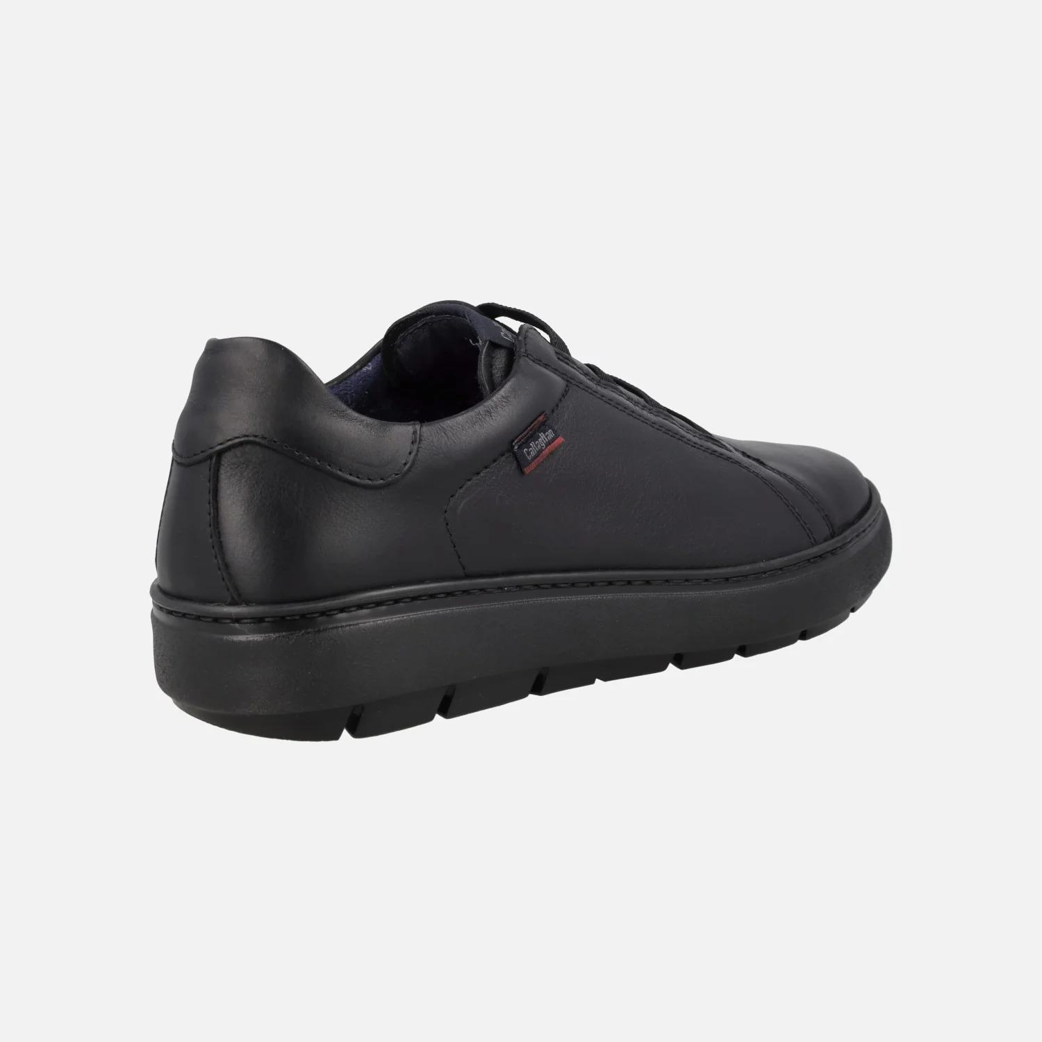 Zapatos deportivos de piel para hombre con cordones elásticos - Image 3