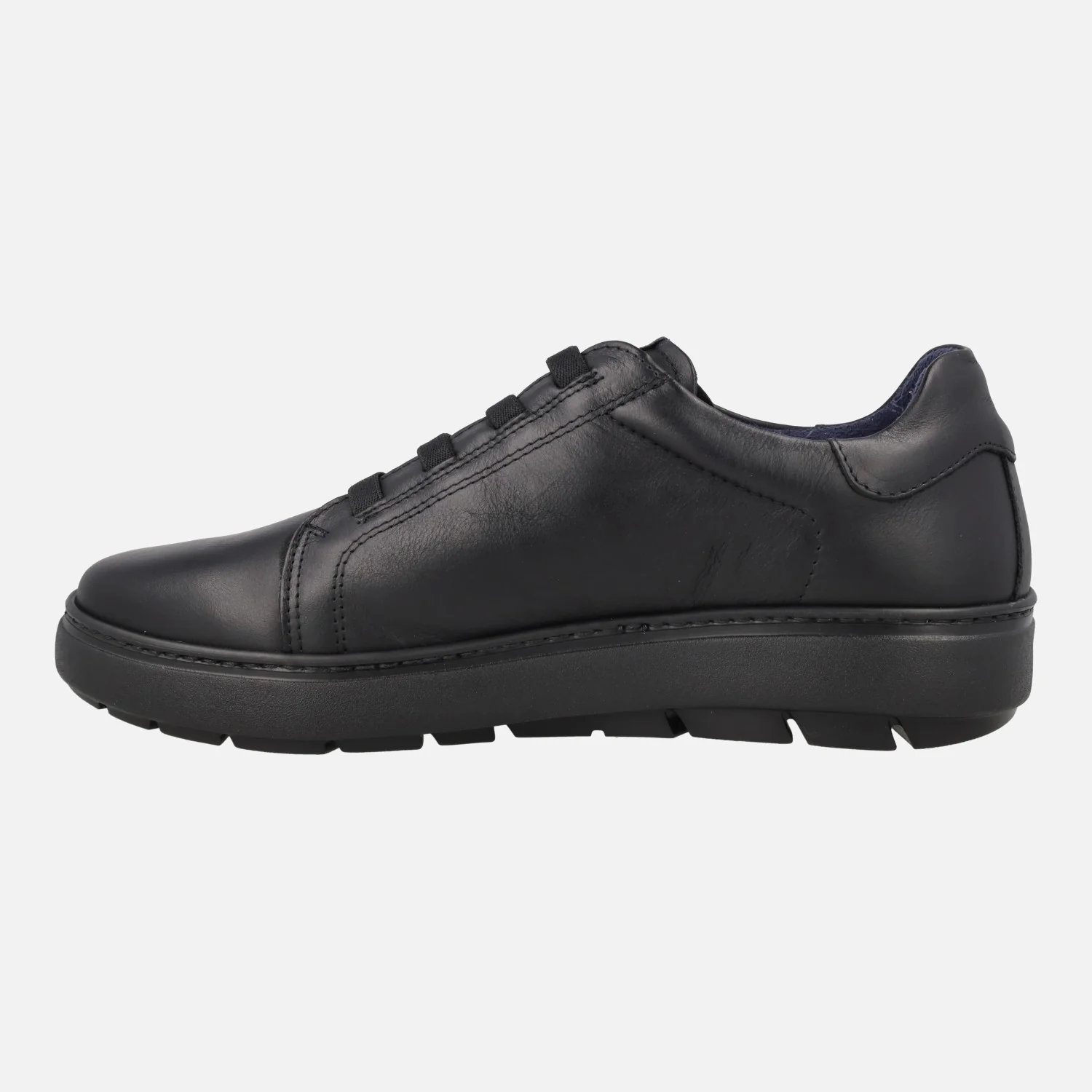 Zapatos deportivos de piel para hombre con cordones elásticos - Image 4
