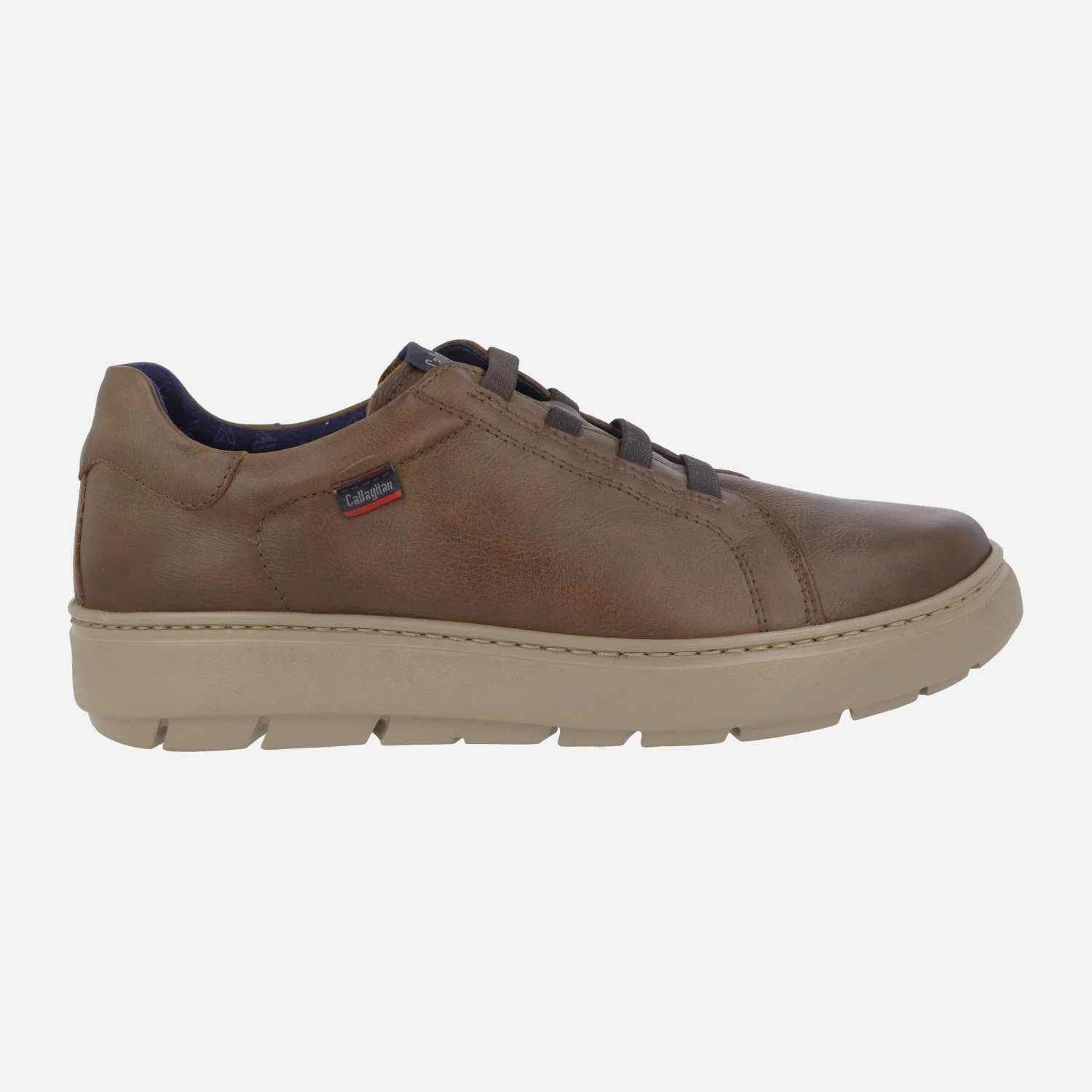 Zapatos deportivos de piel para hombre con cordones elásticos - Image 7