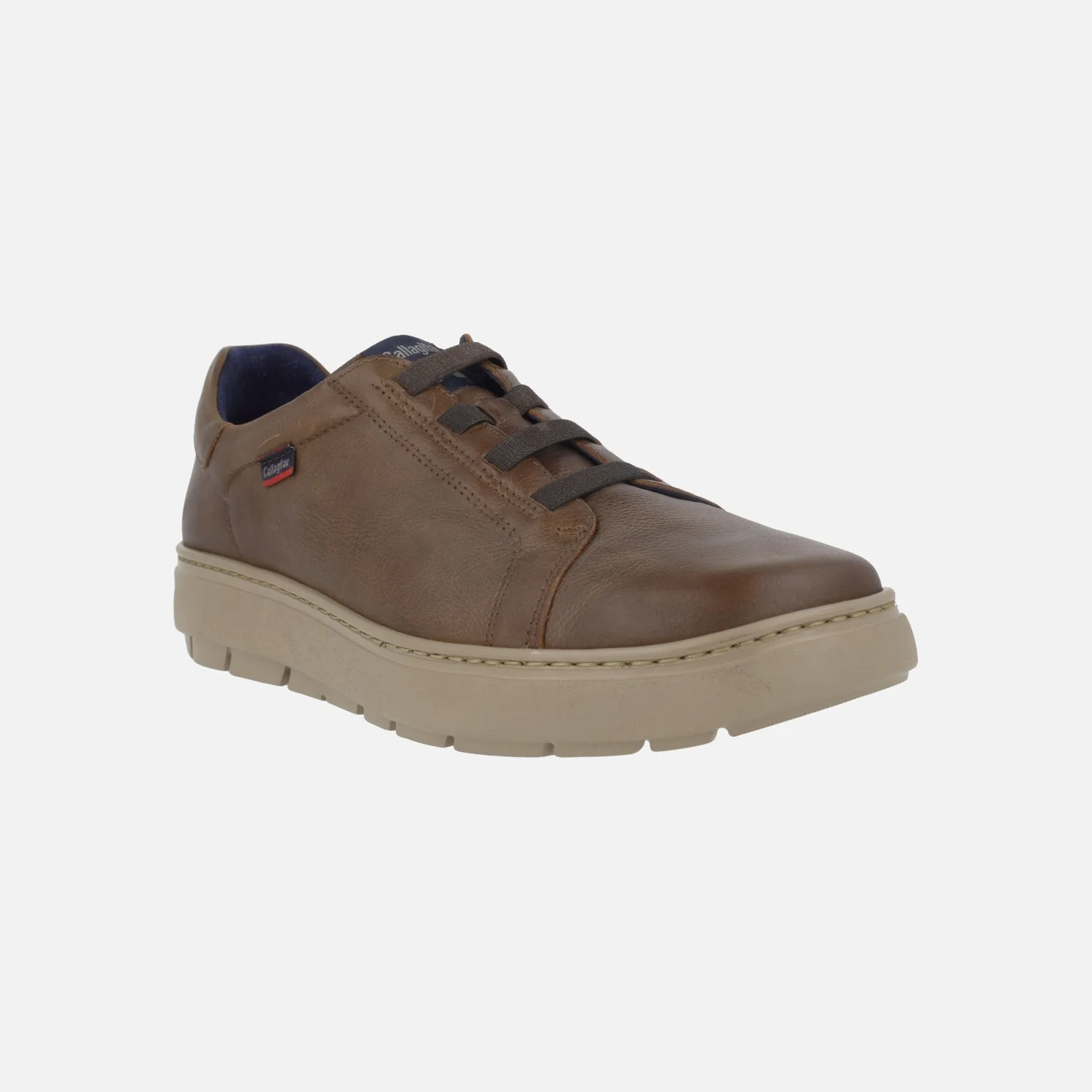 Zapatos deportivos de piel para hombre con cordones elásticos - Image 8