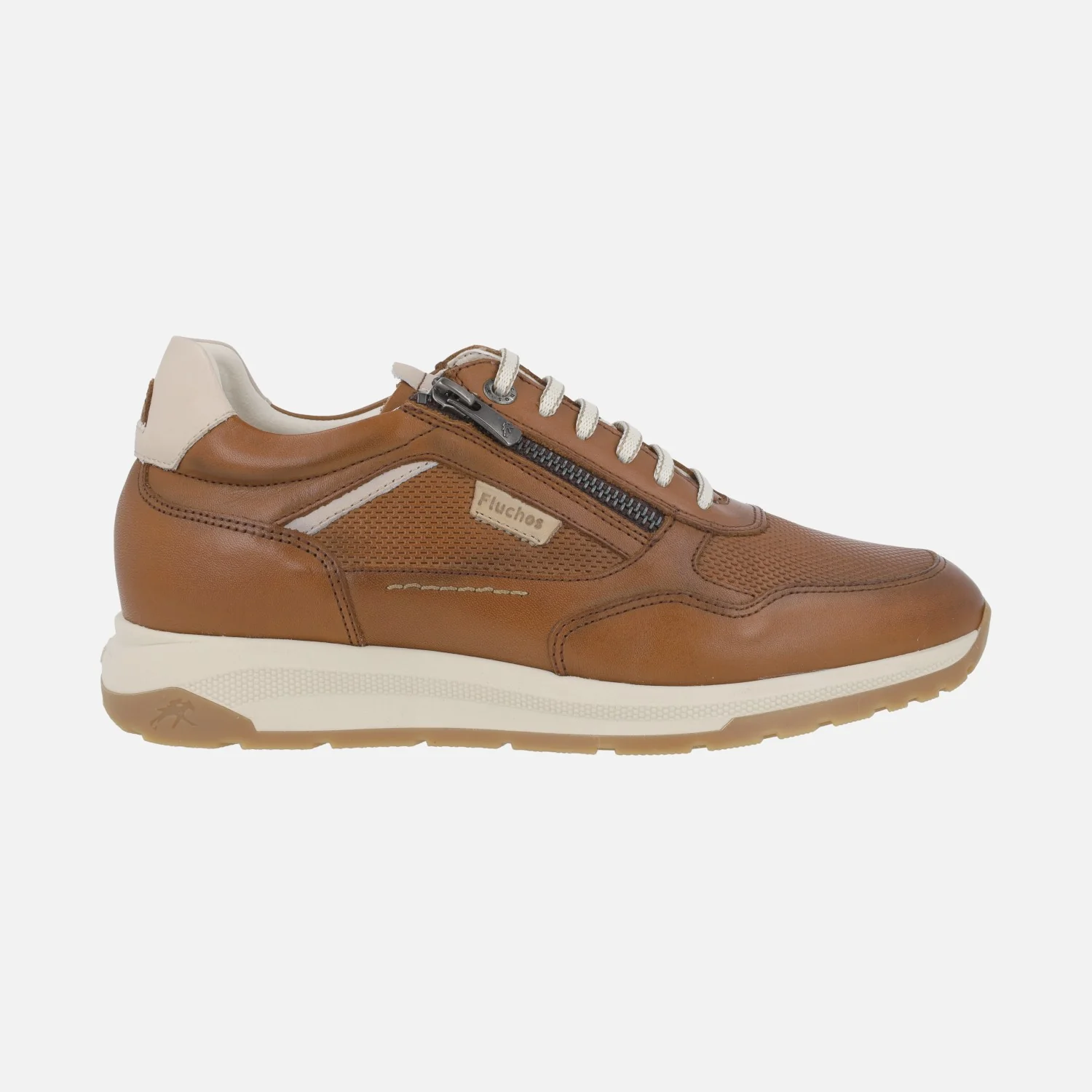 Zapatos deportivos de piel para hombre con cordones y cremallera Karter