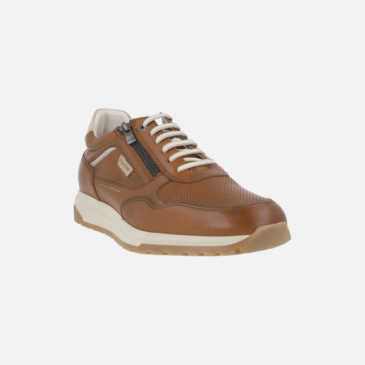 Zapatos deportivos de piel para hombre con cordones y cremallera Karter - Image 2