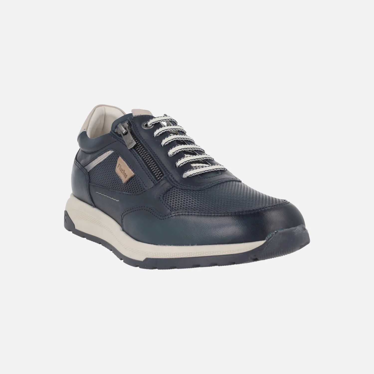 Zapatos deportivos de piel para hombre con cordones y cremallera Karter - Image 8