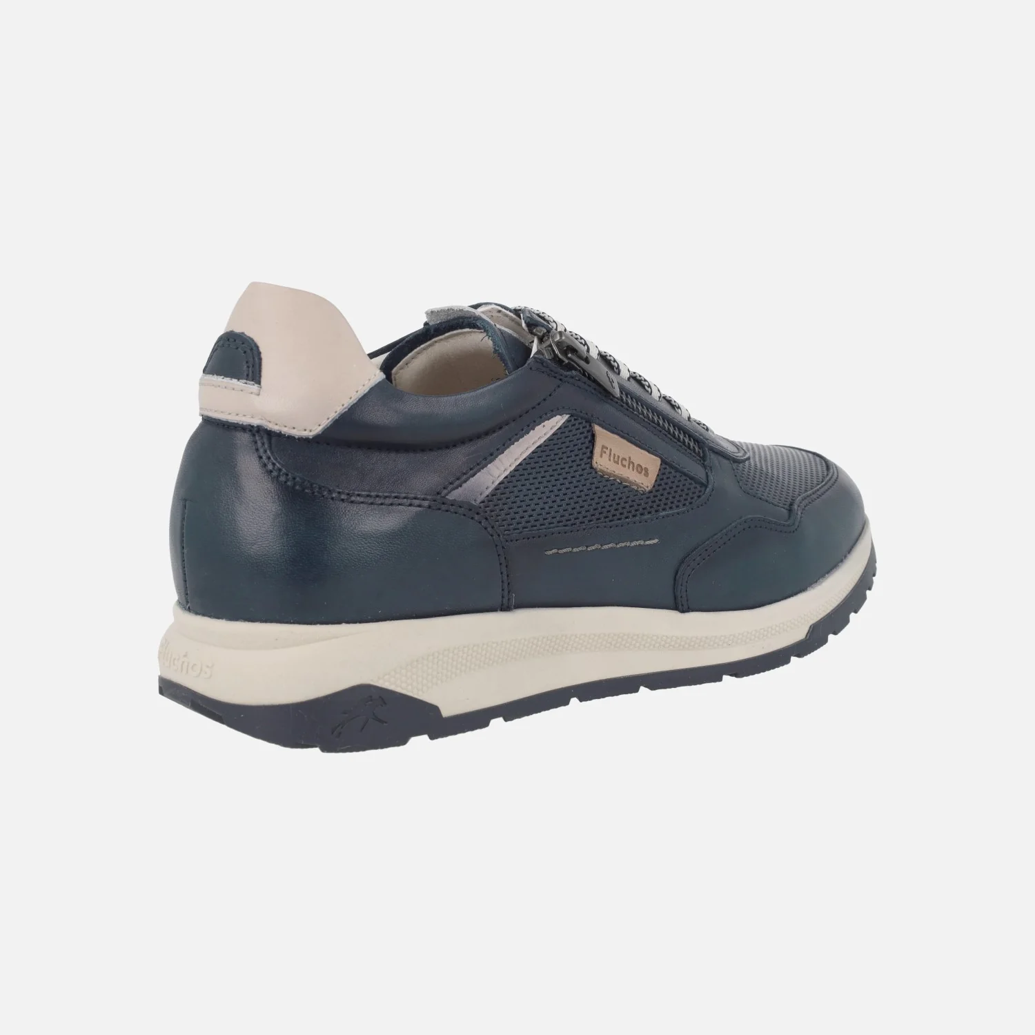 Zapatos deportivos de piel para hombre con cordones y cremallera Karter - Image 9