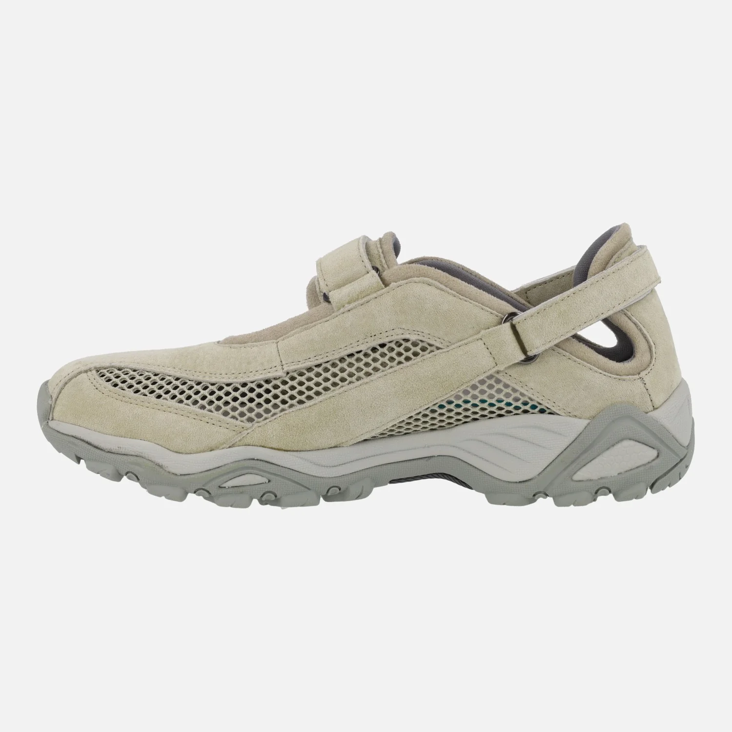 Zapatos deportivos en combinado de tejido y serraje con cierre de velcro - Image 3