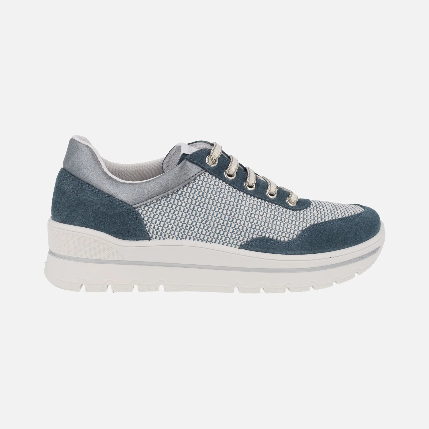 Zapatos deportivos en combinado multi material azul