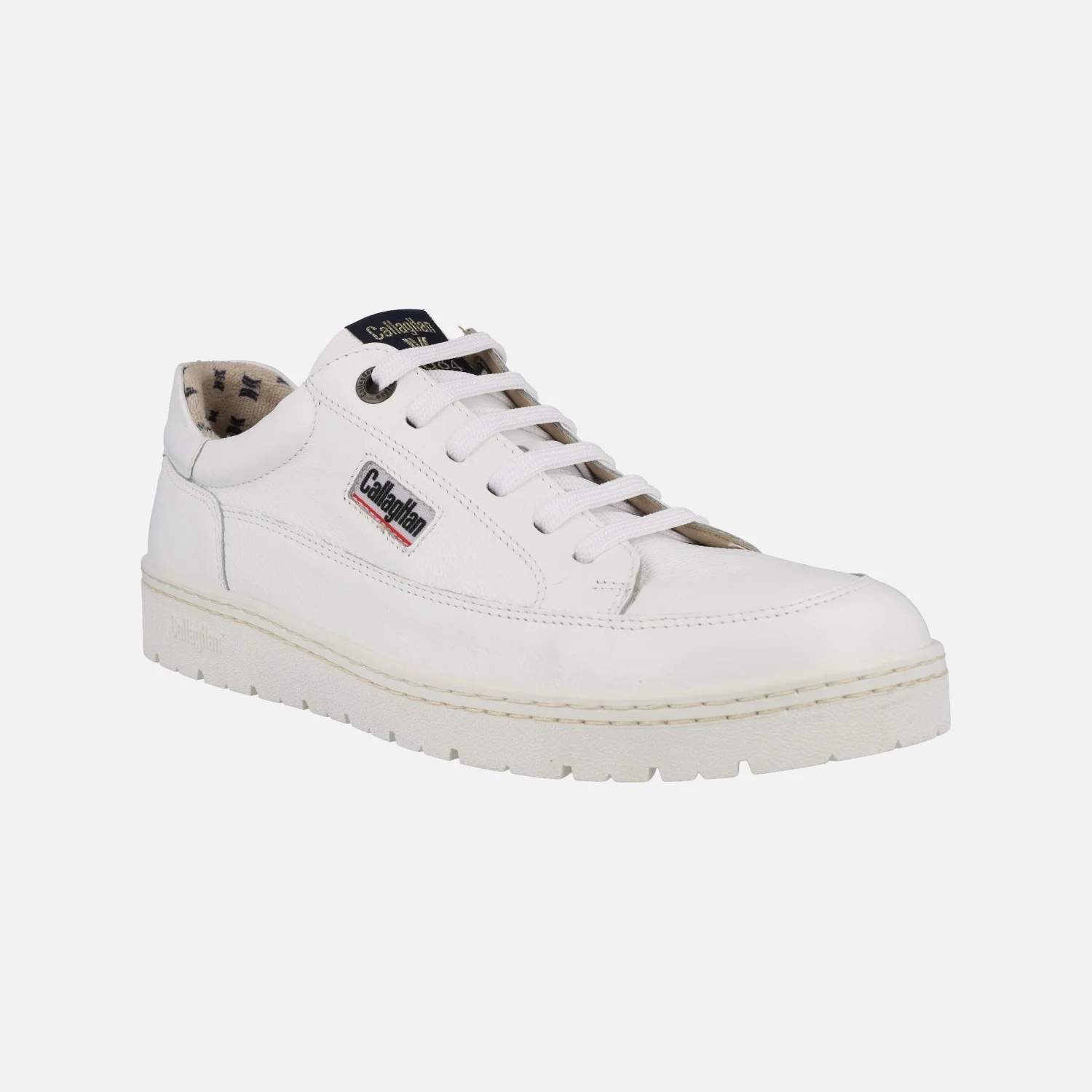 Zapatos deportivos en piel blanca para hombre - Image 2
