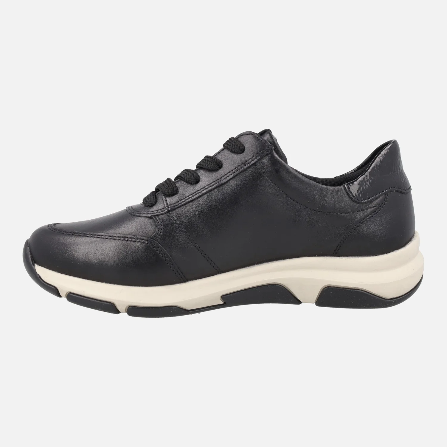 Zapatos deportivos en piel negra con membrana Remonte TEX - Image 4