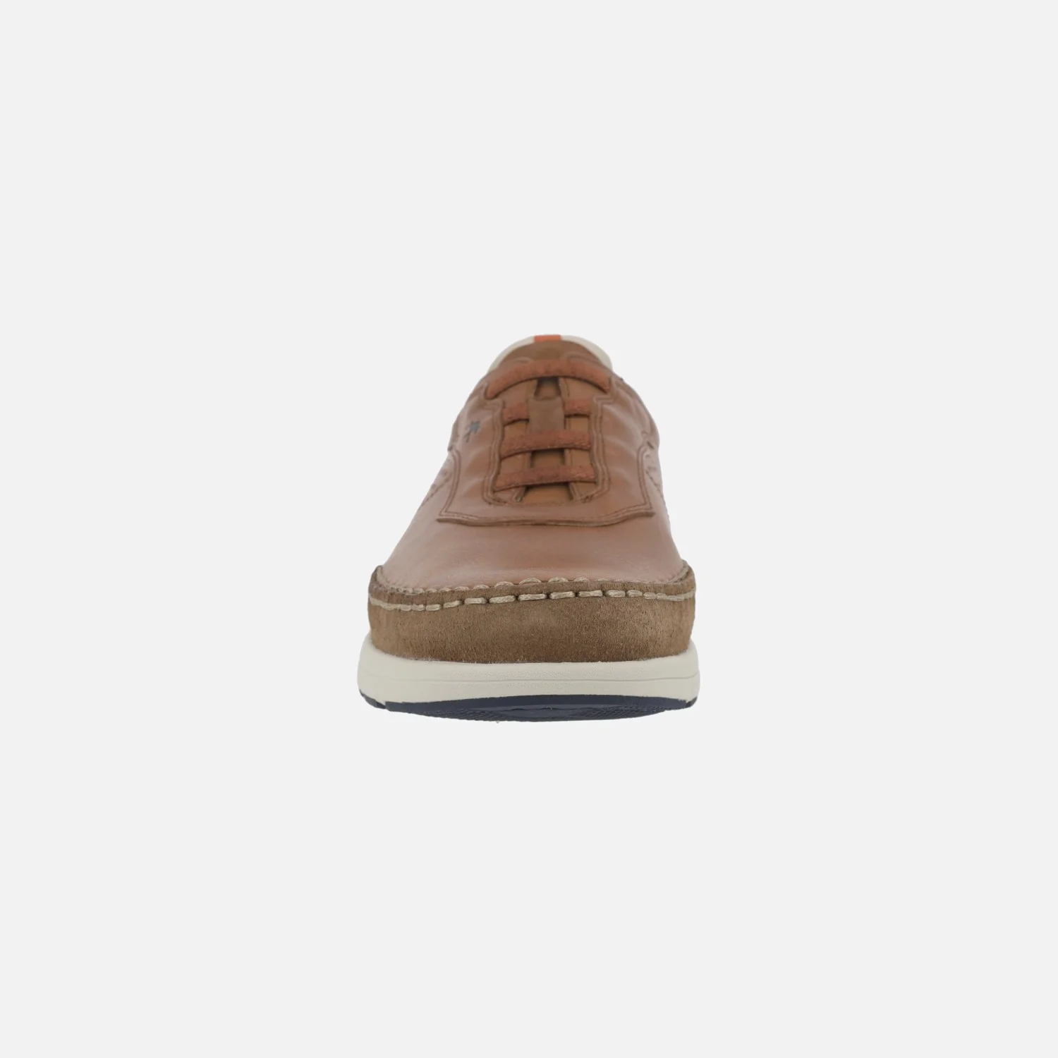 Zapatos deportivos marrones de piel con cordones elásticos Kai - Image 4