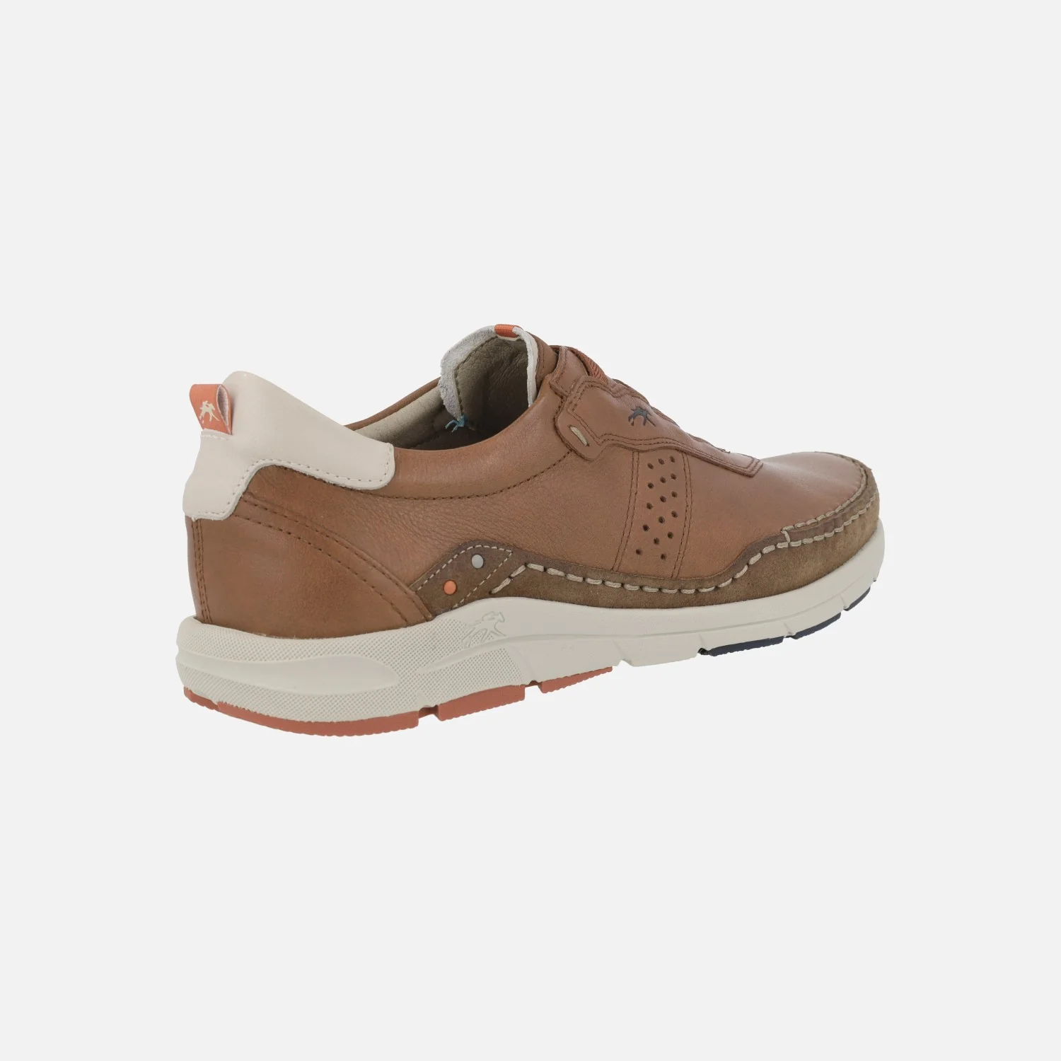 Zapatos deportivos marrones de piel con cordones elásticos Kai - Image 5