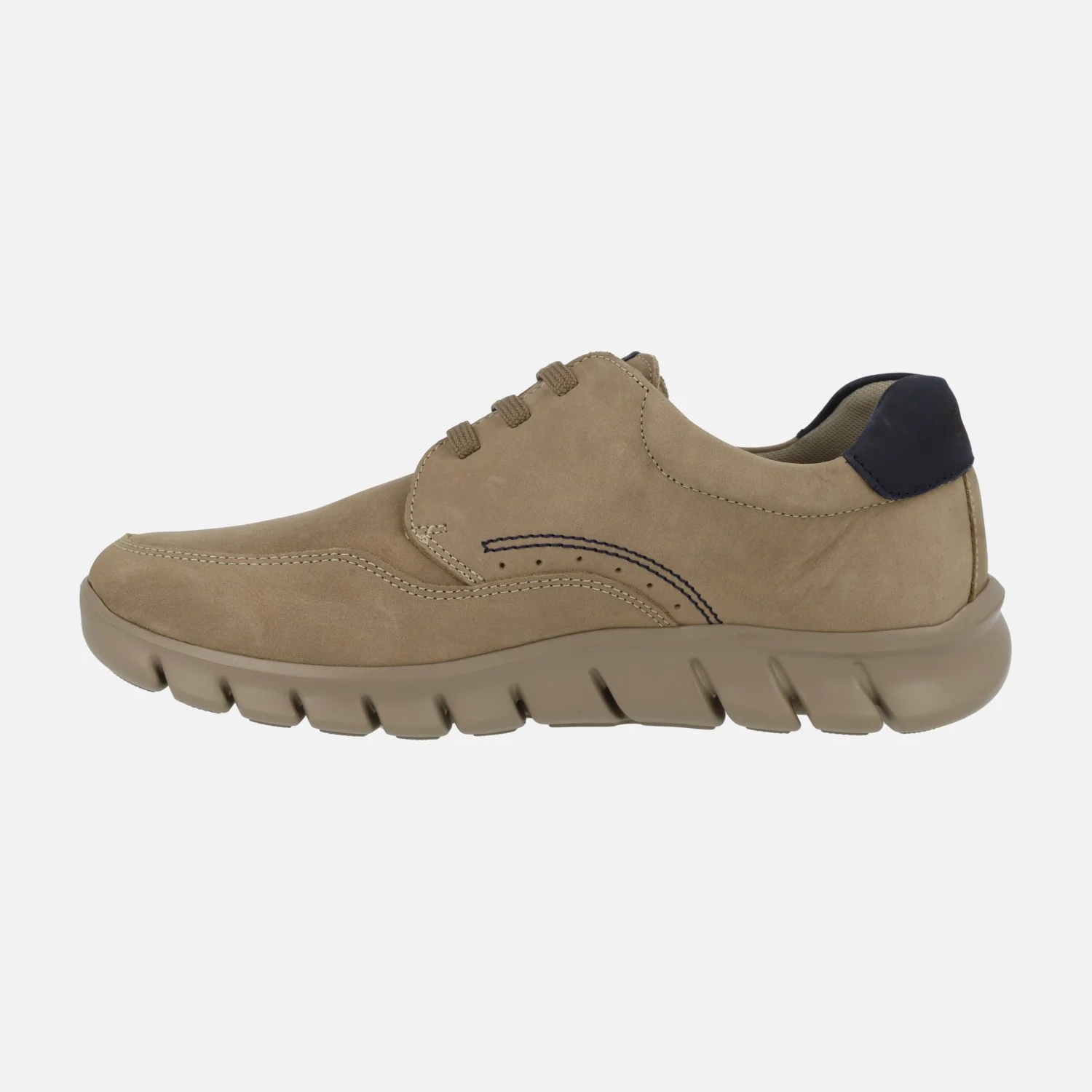 Zapatos deportivos Mazi en nobuck engrasado taupe - Image 3