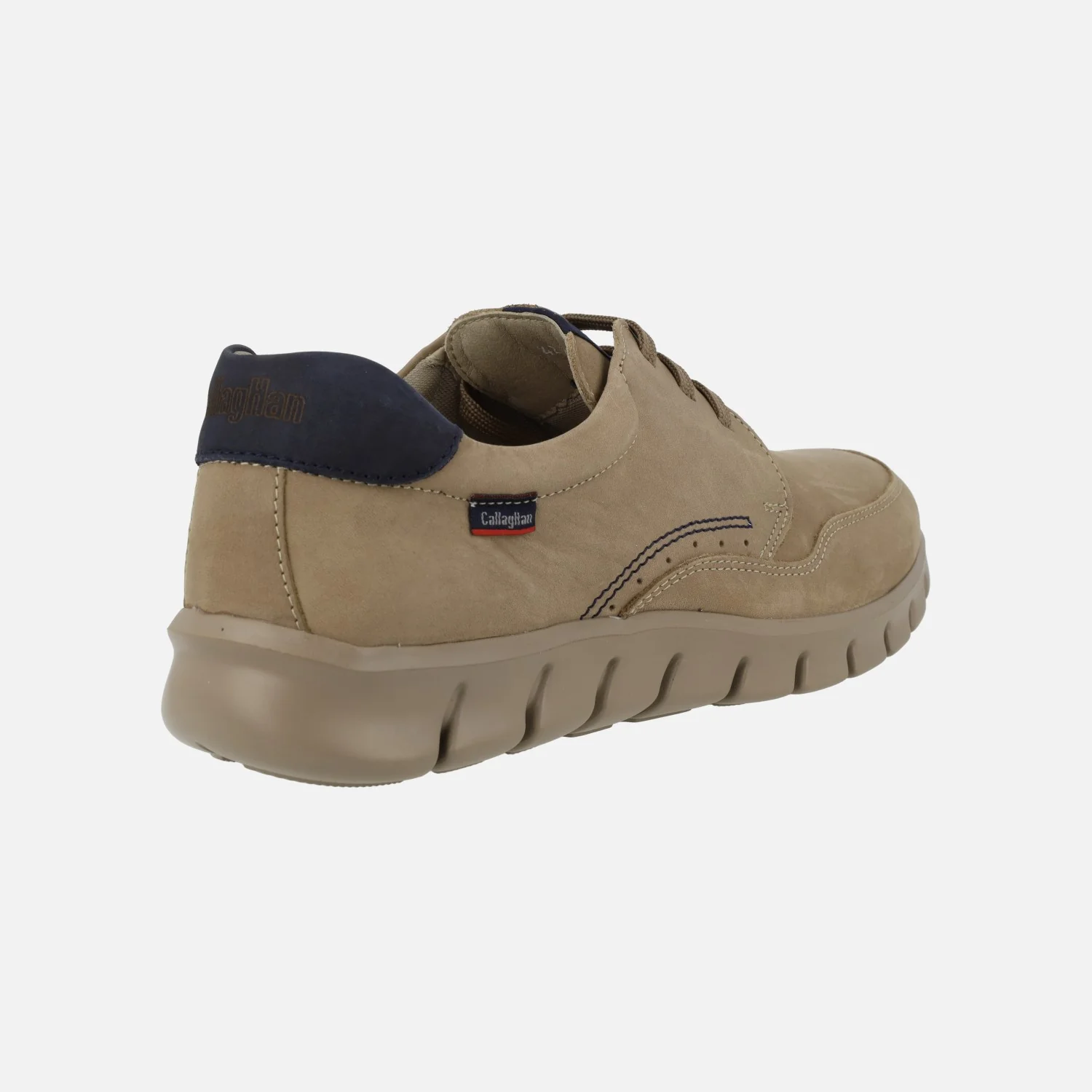 Zapatos deportivos Mazi en nobuck engrasado taupe - Image 4