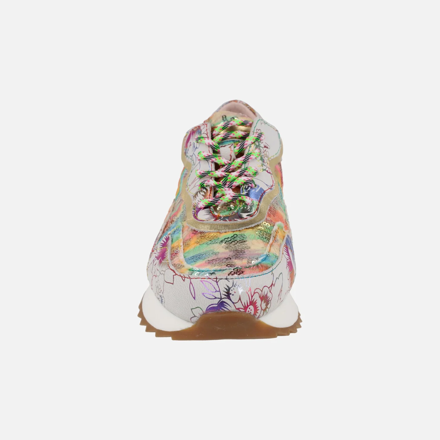 Zapatos deportivos multicolor con lentejuelas Tellao 06 Beige - Image 5