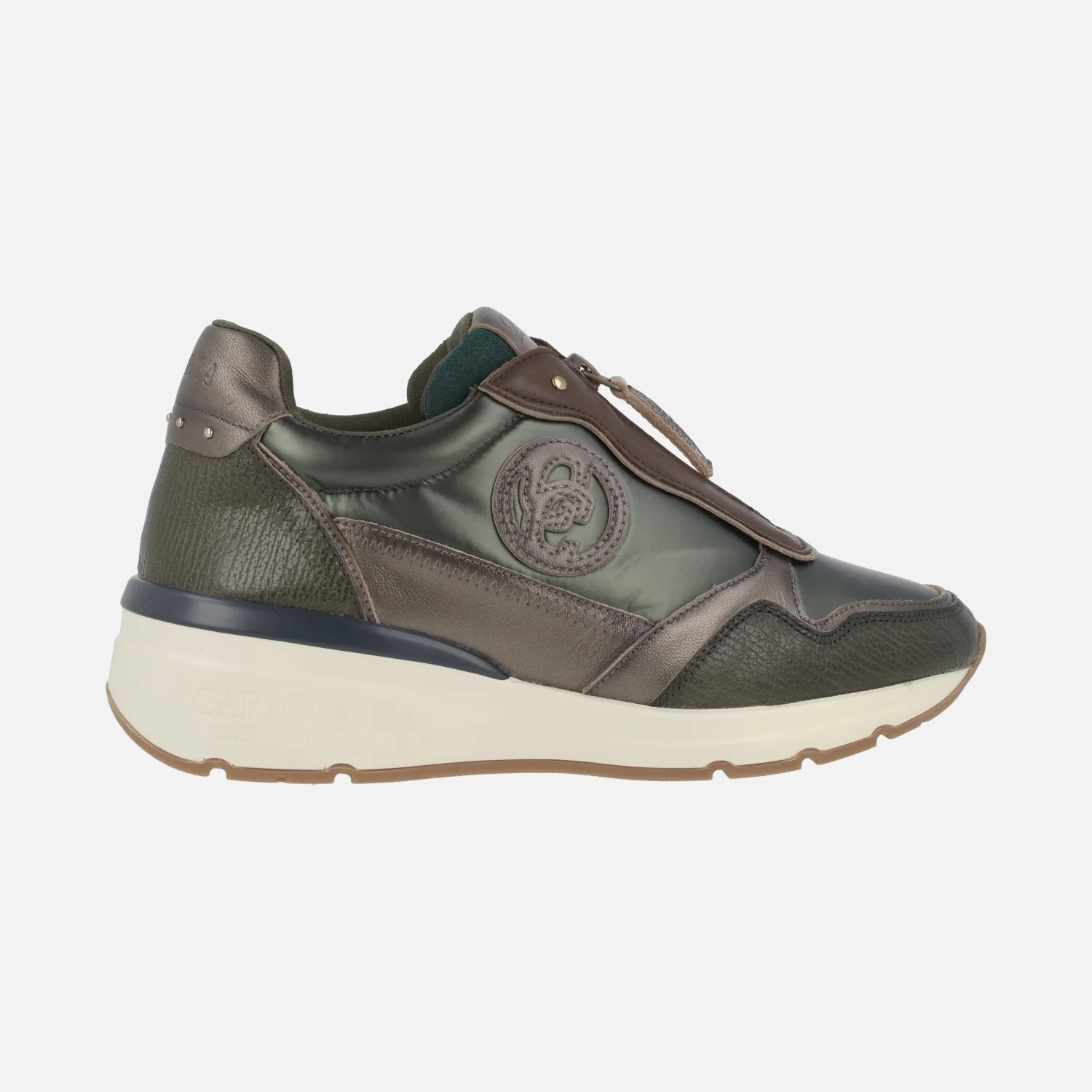Zapatos deportivos multimaterial con cremallera central para mujer - Image 11