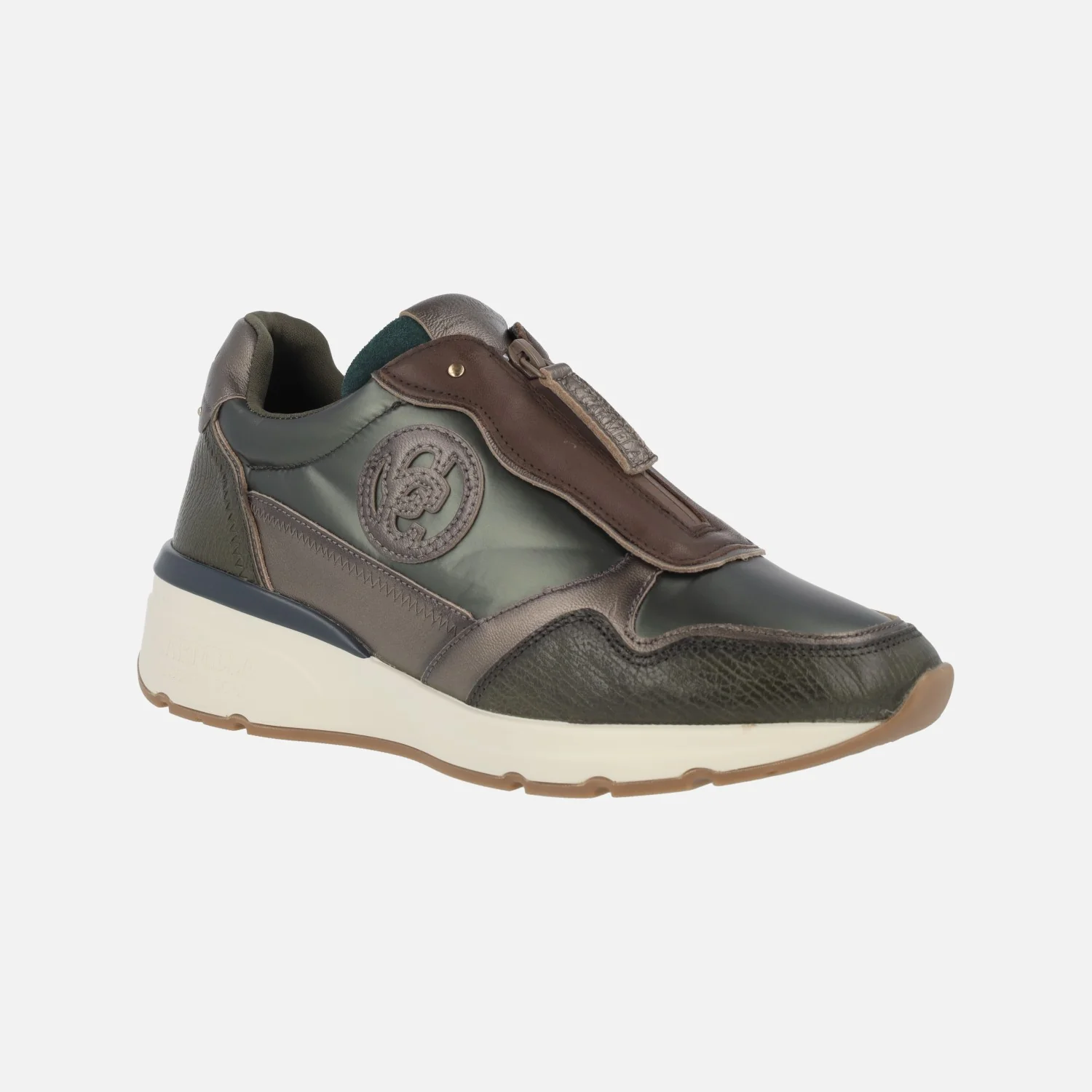 Zapatos deportivos multimaterial con cremallera central para mujer - Image 12