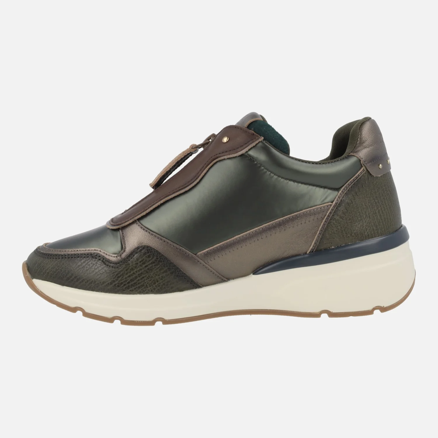 Zapatos deportivos multimaterial con cremallera central para mujer - Image 13