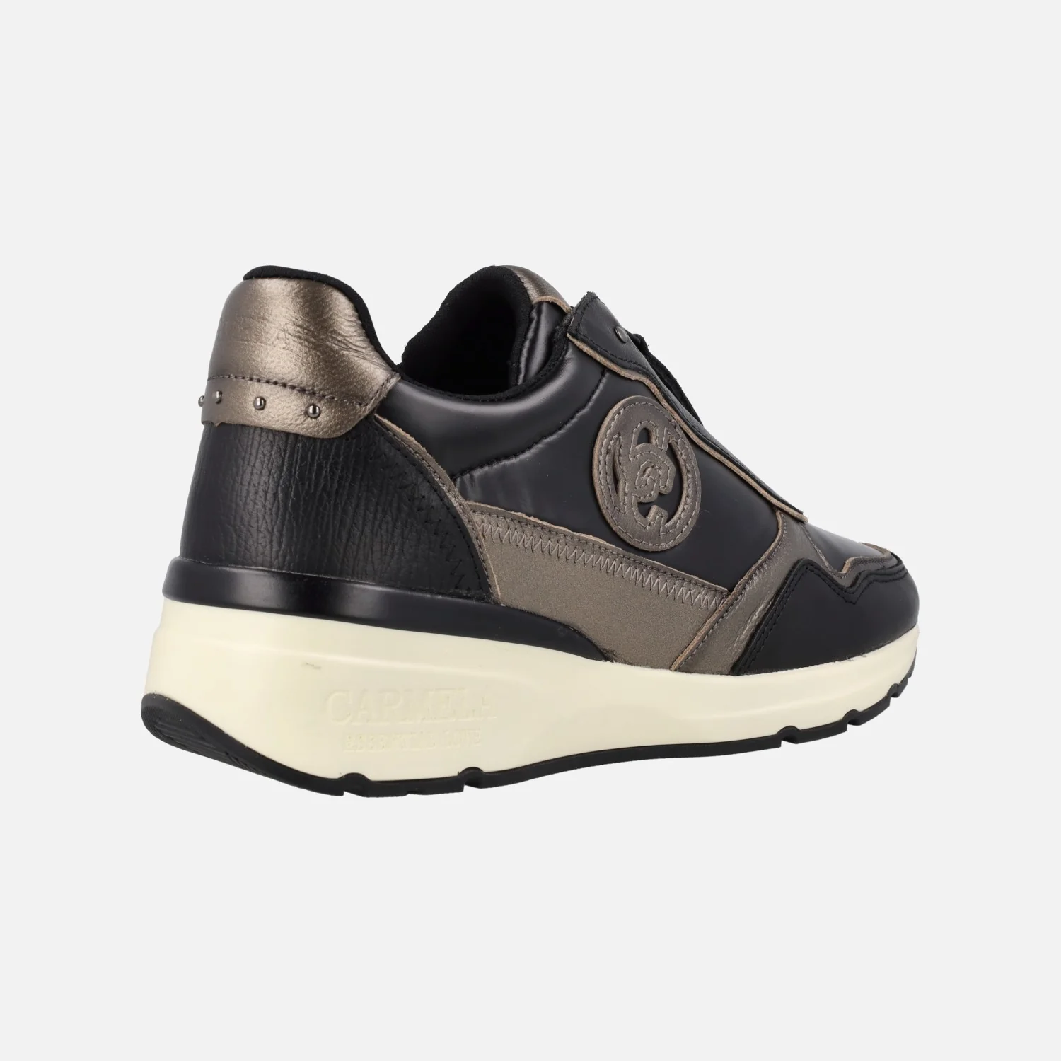 Zapatos deportivos multimaterial con cremallera central para mujer - Image 3