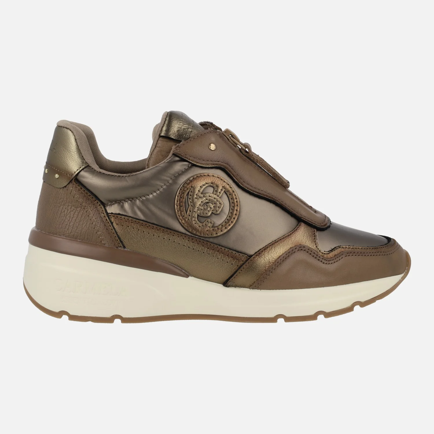 Zapatos deportivos multimaterial con cremallera central para mujer - Image 6