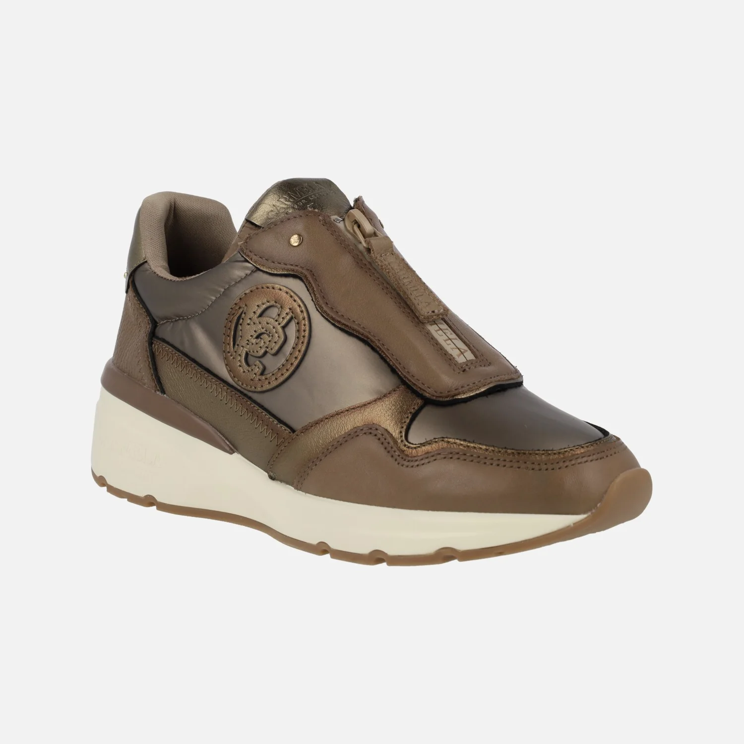 Zapatos deportivos multimaterial con cremallera central para mujer - Image 7