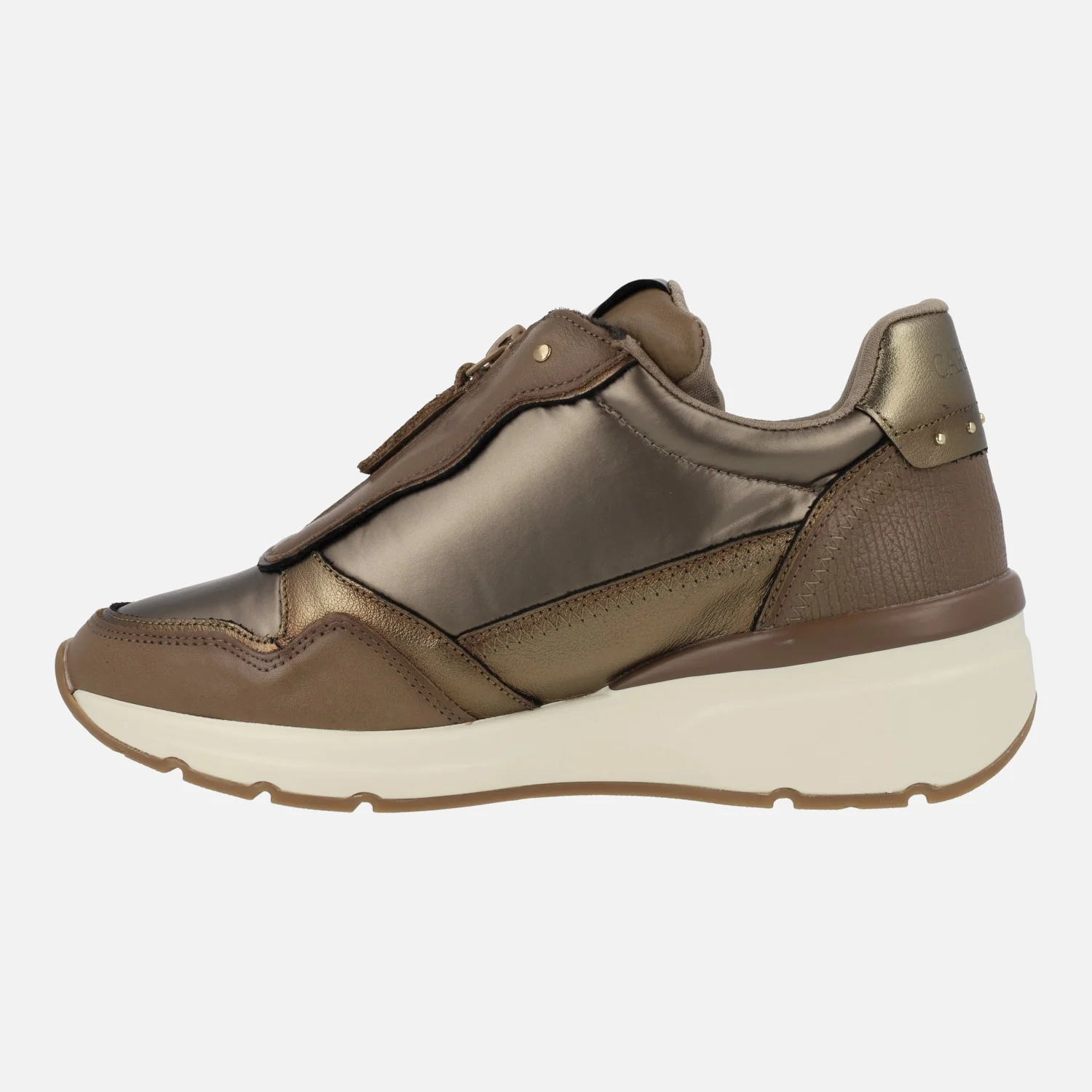 Zapatos deportivos multimaterial con cremallera central para mujer - Image 8