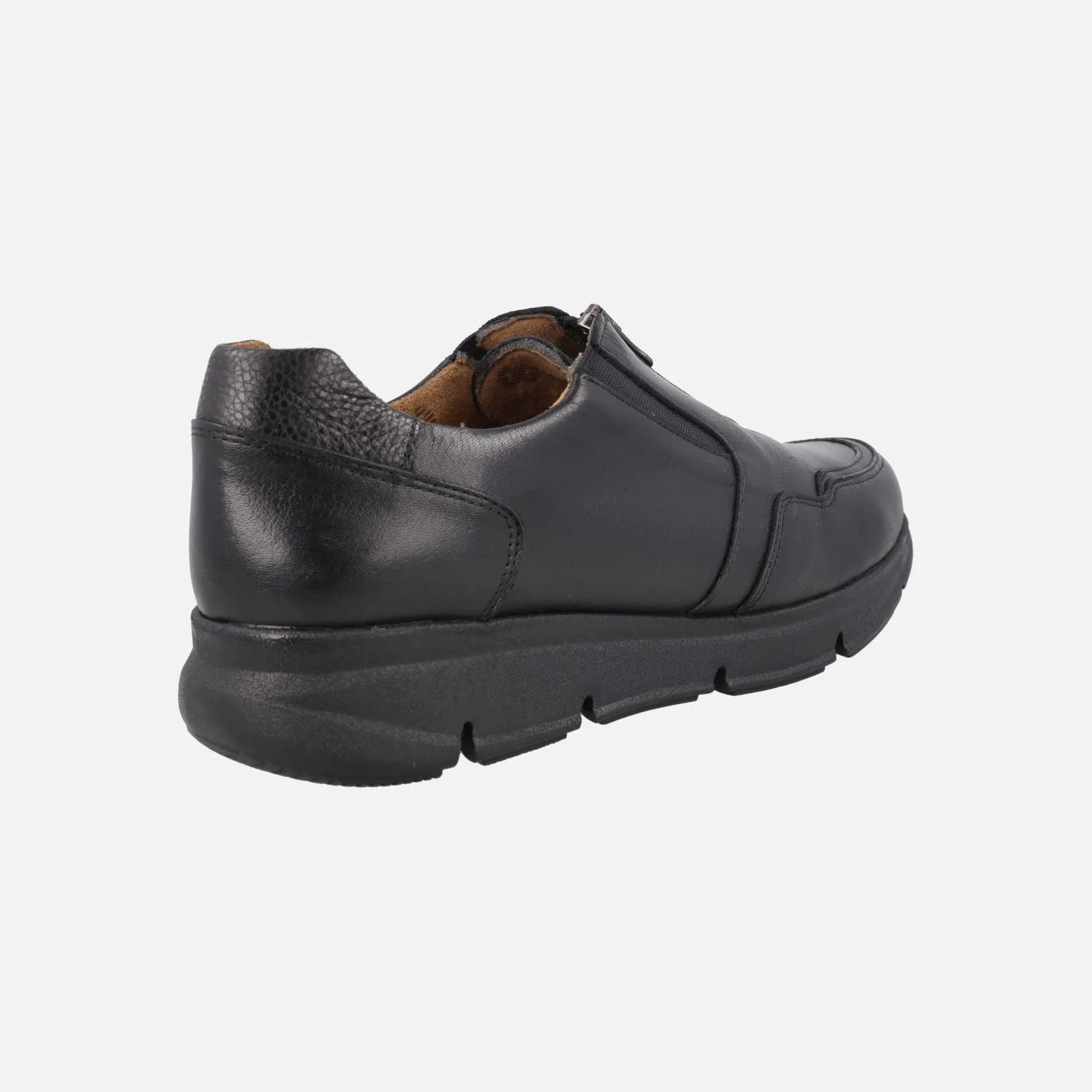 Zapatos deportivos negros con cierre de cremallera y elásticos - Image 3