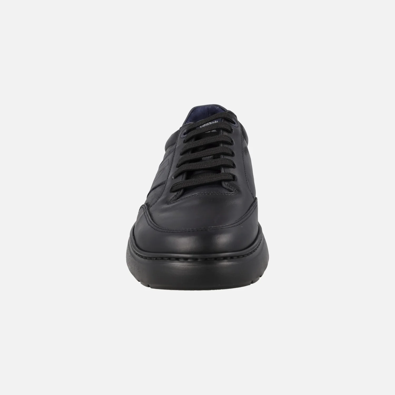 Zapatos deportivos negros de piel para hombre con cordones - Image 5