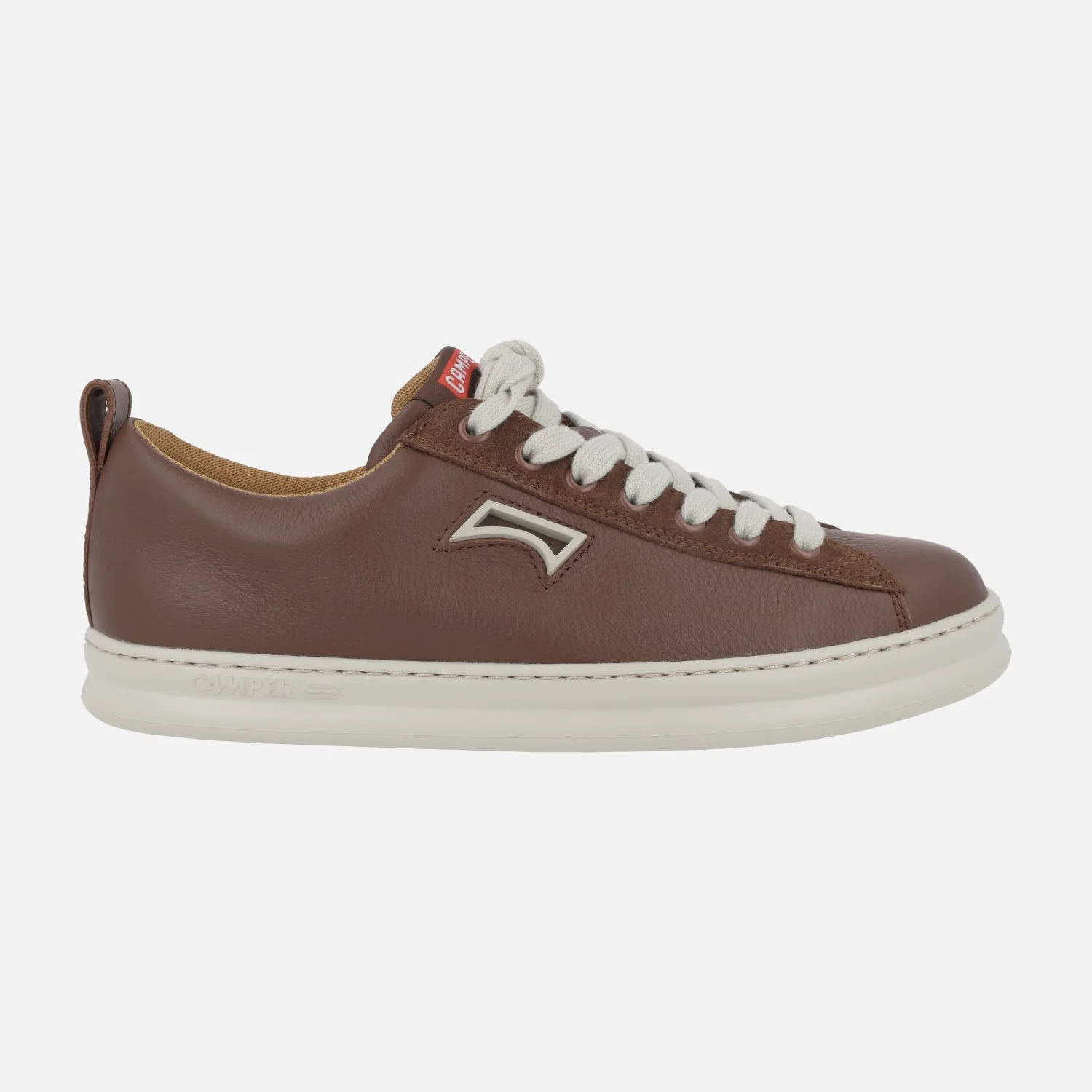 Zapatos deportivos para hombre en piel marrón modelo Runner