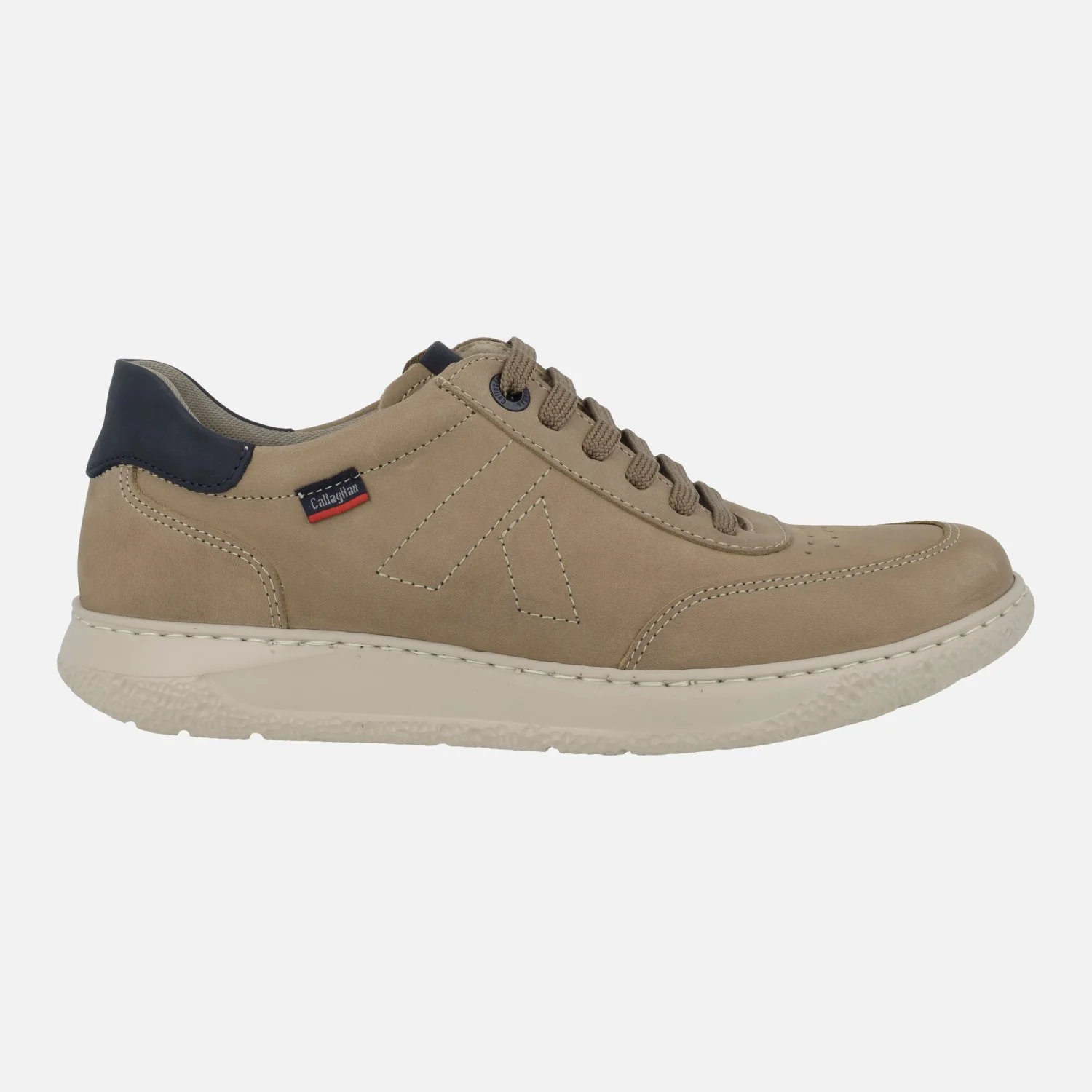 Zapatos deportivos para hombre en piel nobuck con cordones
