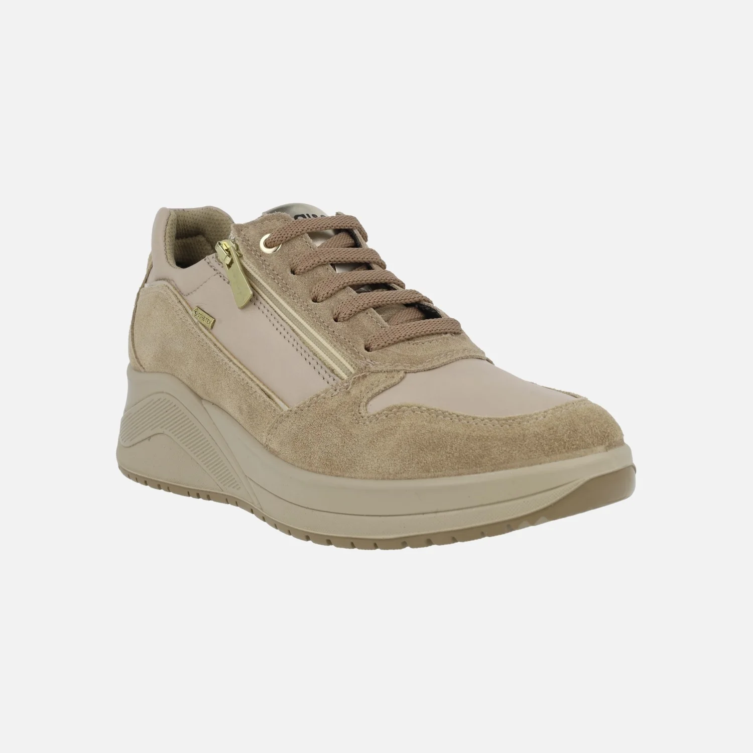 Zapatos deportivos para mujer en combinado camel con membrana Gore tex - Image 2