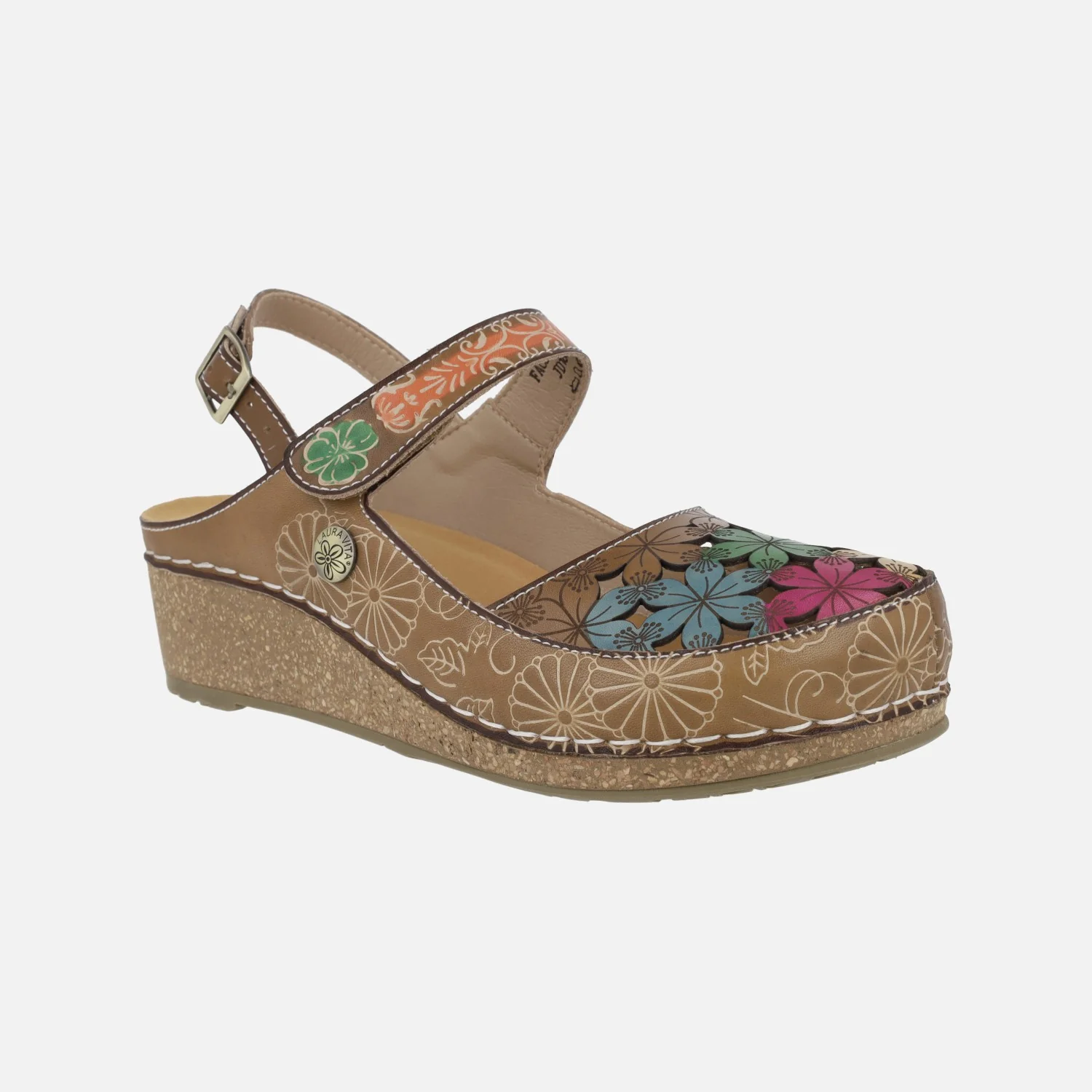 Zapatos destalonados con troquelado de flores Facscineo 0121 - Image 2