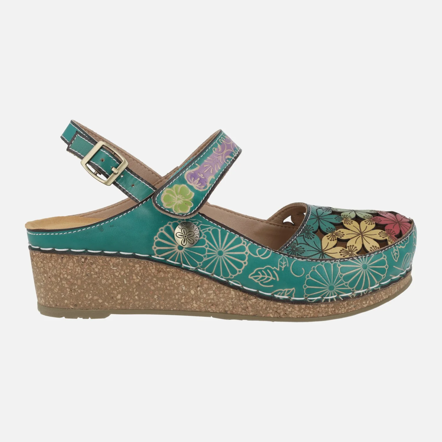 Zapatos destalonados con troquelado de flores Facscineo 0121 - Image 7