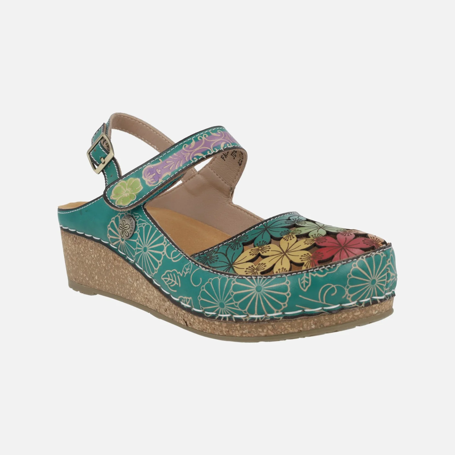 Zapatos destalonados con troquelado de flores Facscineo 0121 - Image 8