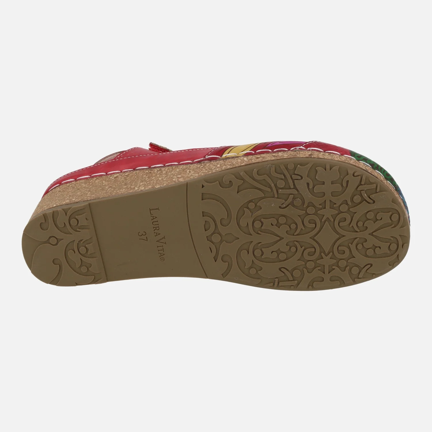 Zapatos destalonados Facscineo 02 Rouge en combinado rojo - Image 6