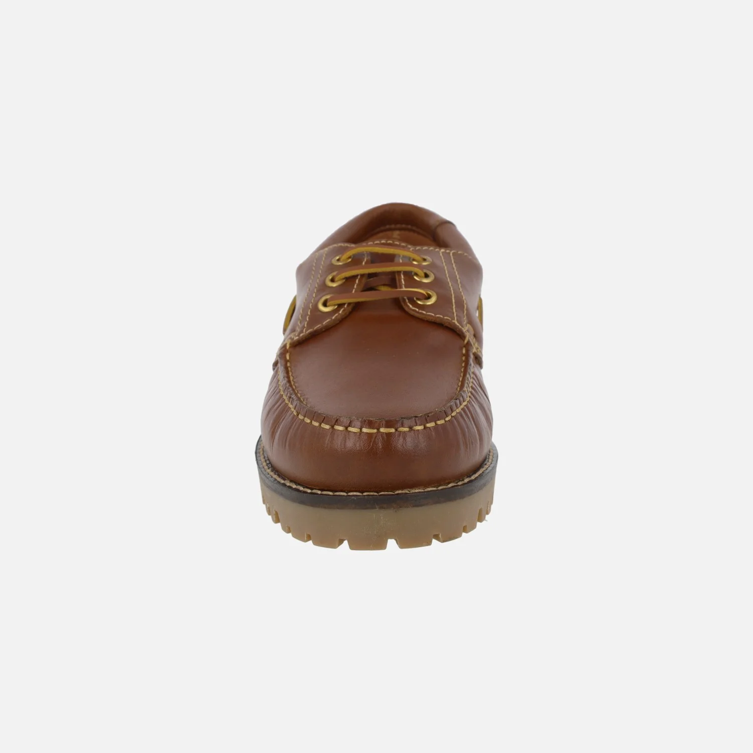 Zapatos náuticos de piel para hombre en color cuero - Image 5