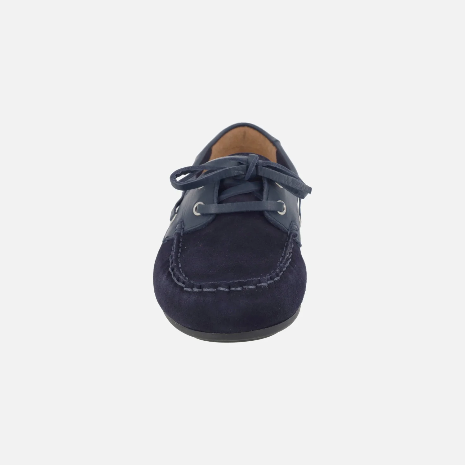 Zapatos náuticos de serraje y piel con cierre de cordones - Image 11