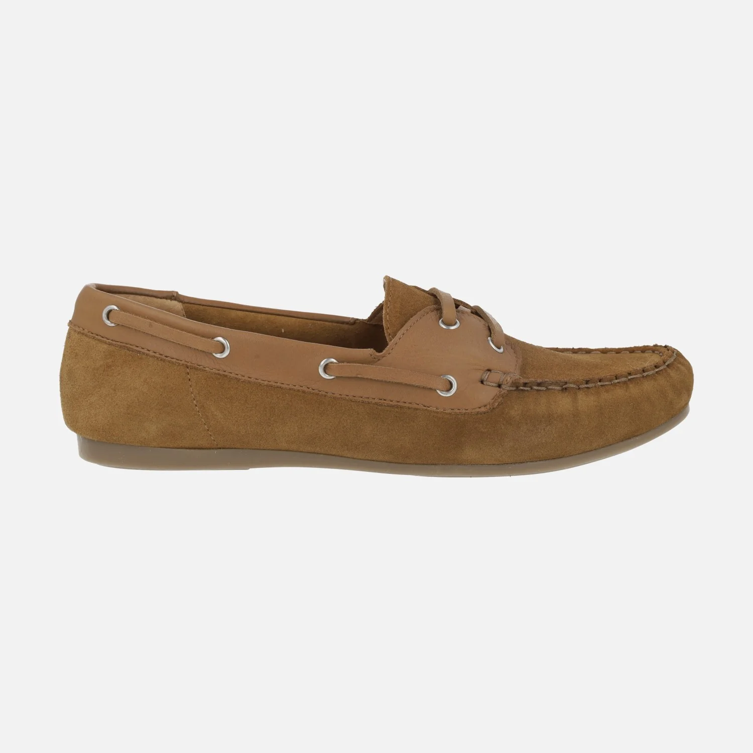 Zapatos náuticos de serraje y piel con cierre de cordones - Image 13